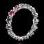Sapphire and Diamond Eternity Band in 18K White Gold-Flower Motif、mySite、g9winljtr
