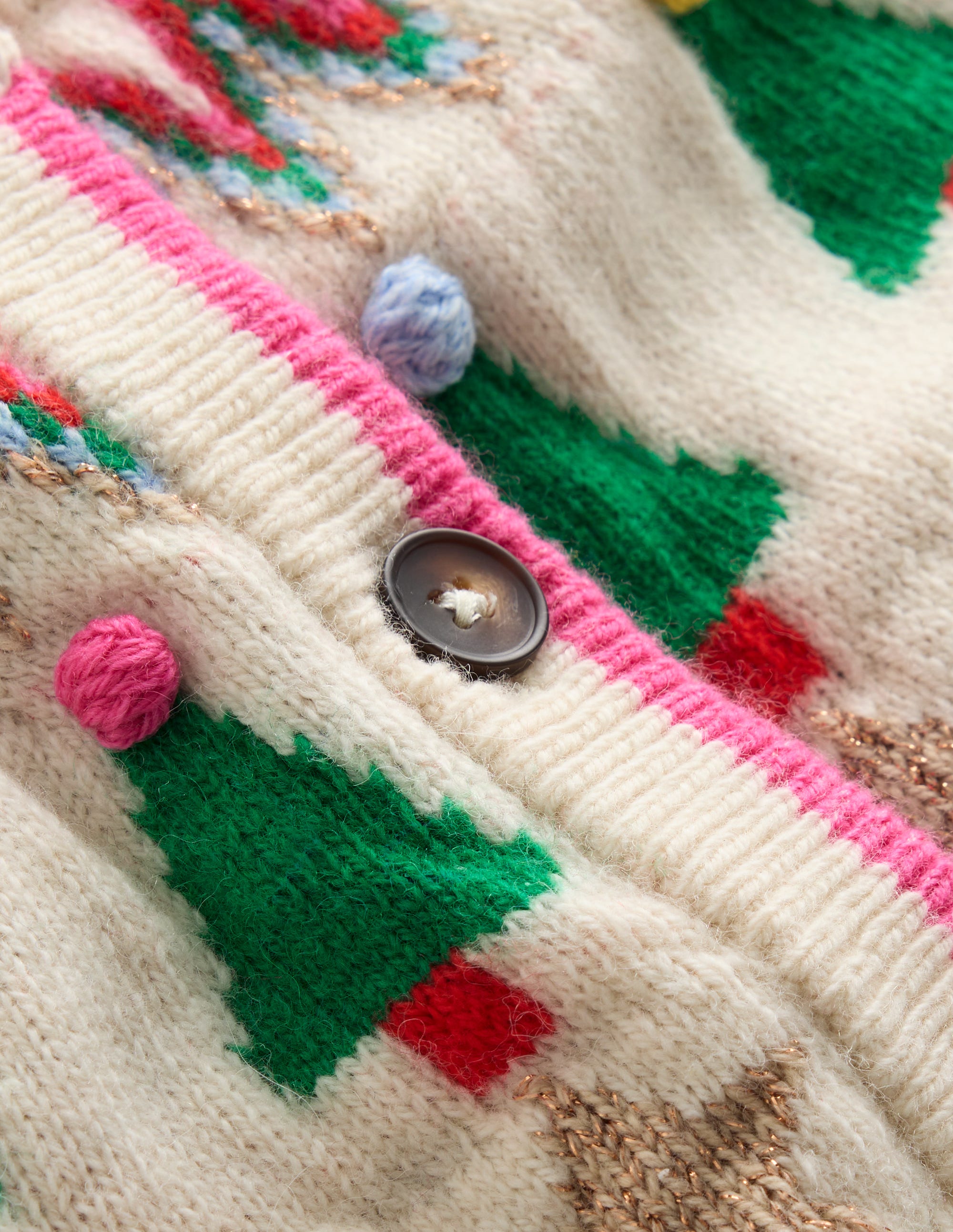 Edie Fair Isle Cardigan-Ecru Marl, Fa La La、mySite、ashleygrahame