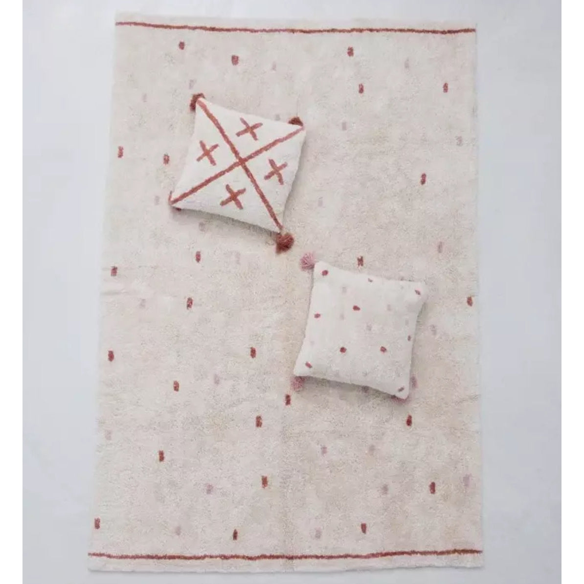 Cotton Berber Going Dotty Pink Washable Area Rug、mySite、gigharbornorthrealestate