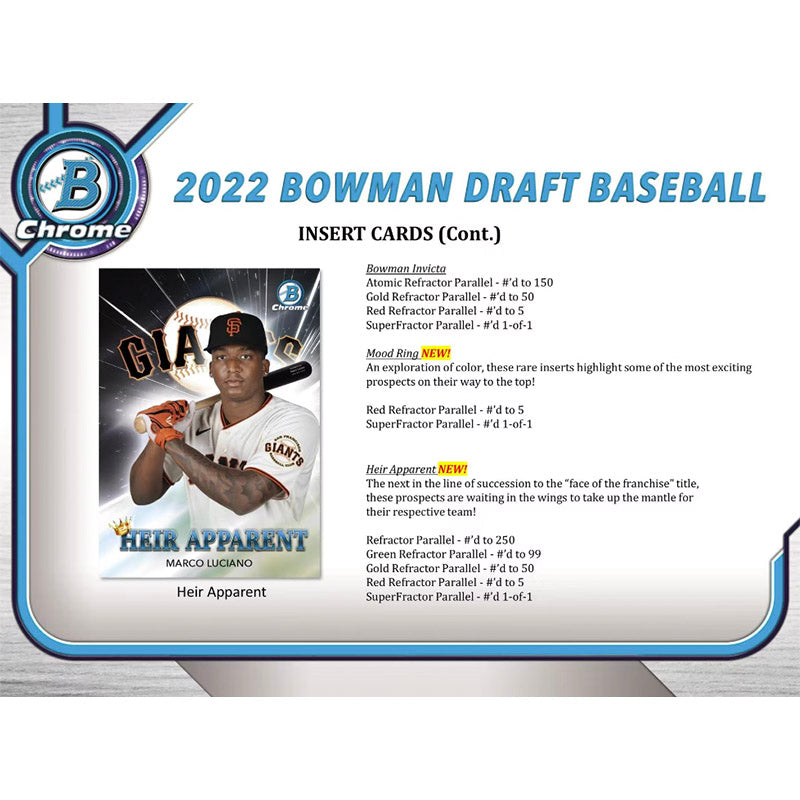 2022 Bowman Draft Baseball Super Jumbo Hobby Box、mySite、waistdrama