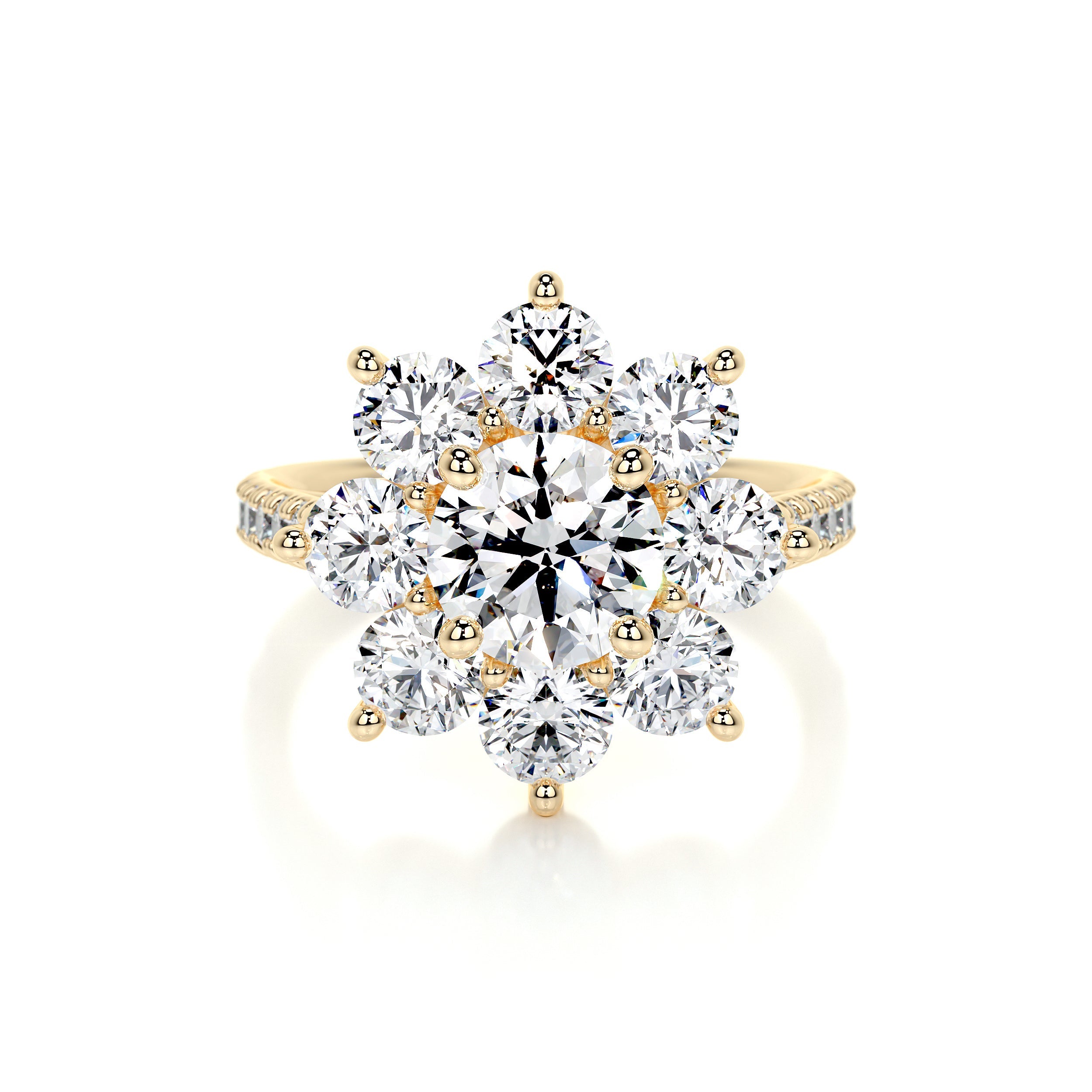 La Fleur Lab Grown Diamond Ring -18K Yellow Gold、mySite、hinf8tx79
