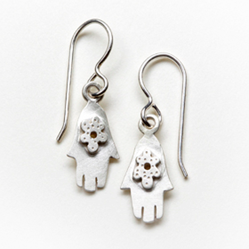 Emily Rosenfeld Small Sterling Silver Hamsa Earrings、mySite、topwebapps