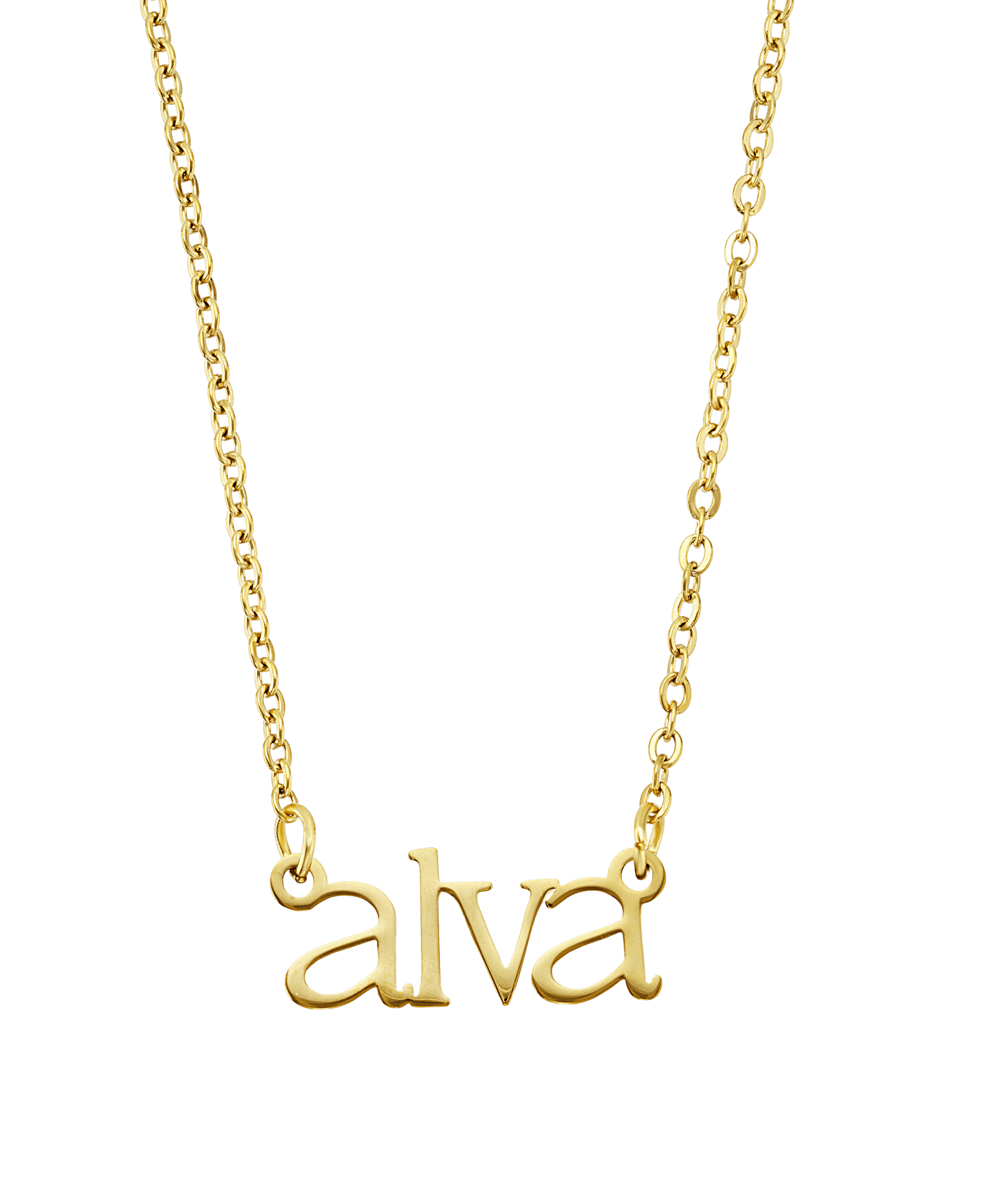  Sleek Name Necklace 18ct Gold Vermeil