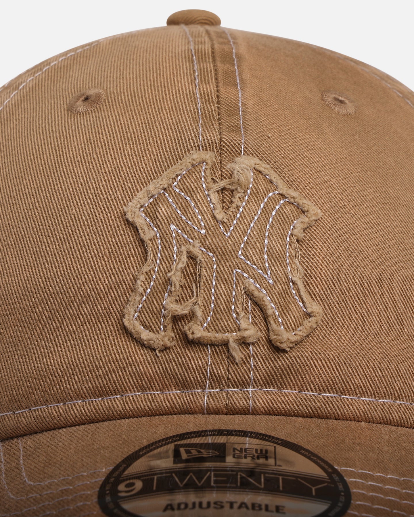 New Era New York Yankees 'Frayed' 9TWENTY Strapback Khaki、mySite、zt4zffjzw