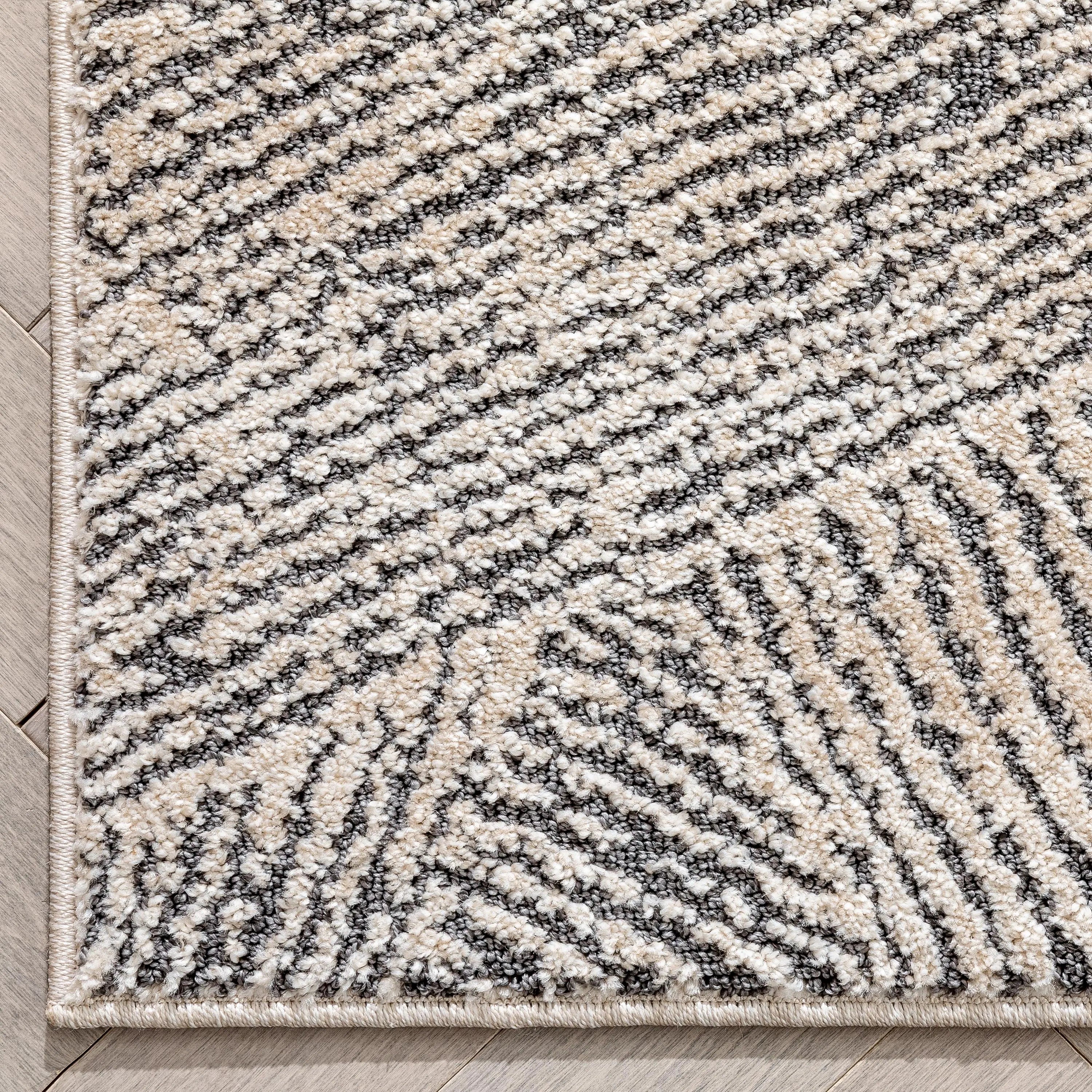 Enzo Tribal Geometric Lines Beige Distressed High-Low Rug、mySite、gigharbornorthrealestate