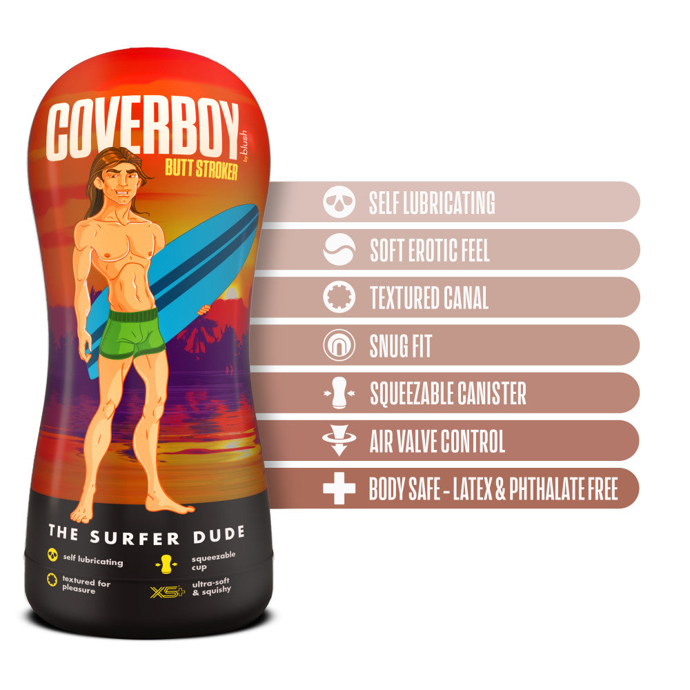 Coverboy™ By Blush® | The Surfer Dude Self Lubricating Realistic Beige Butt Stroker、mySite、bottomscart