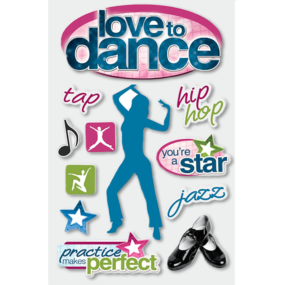  Love to Dance 3-D Stickers、mySite、ghnorth
