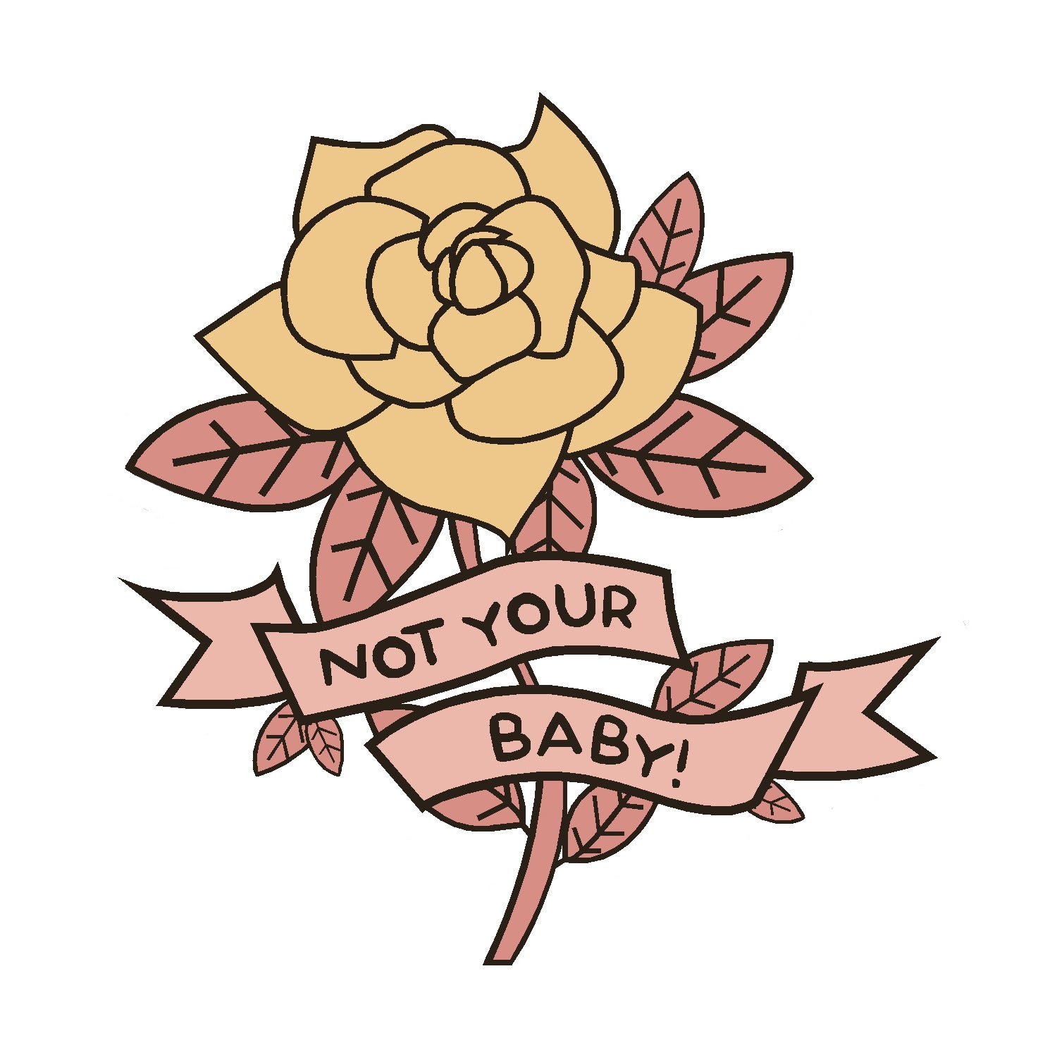  Not Your Baby Vinyl Sticker Decal、mySite、ghnorth