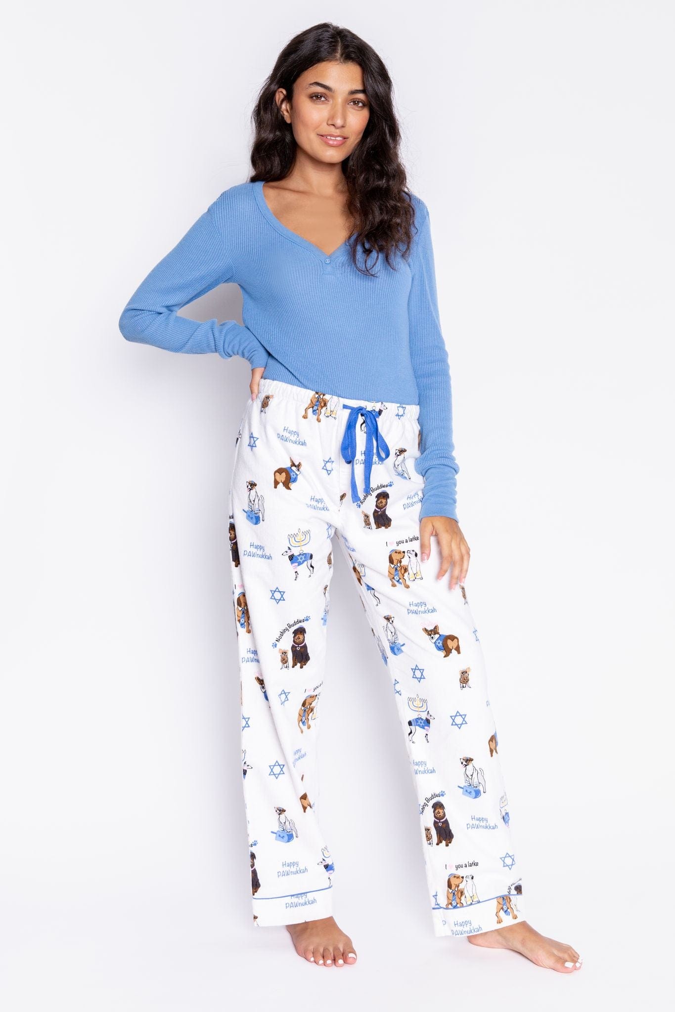 Happy Pawnukkah Hanukkah Pajama Pants by P.J. Salvage - (Sizes XS - XL)、mySite、topwebapps
