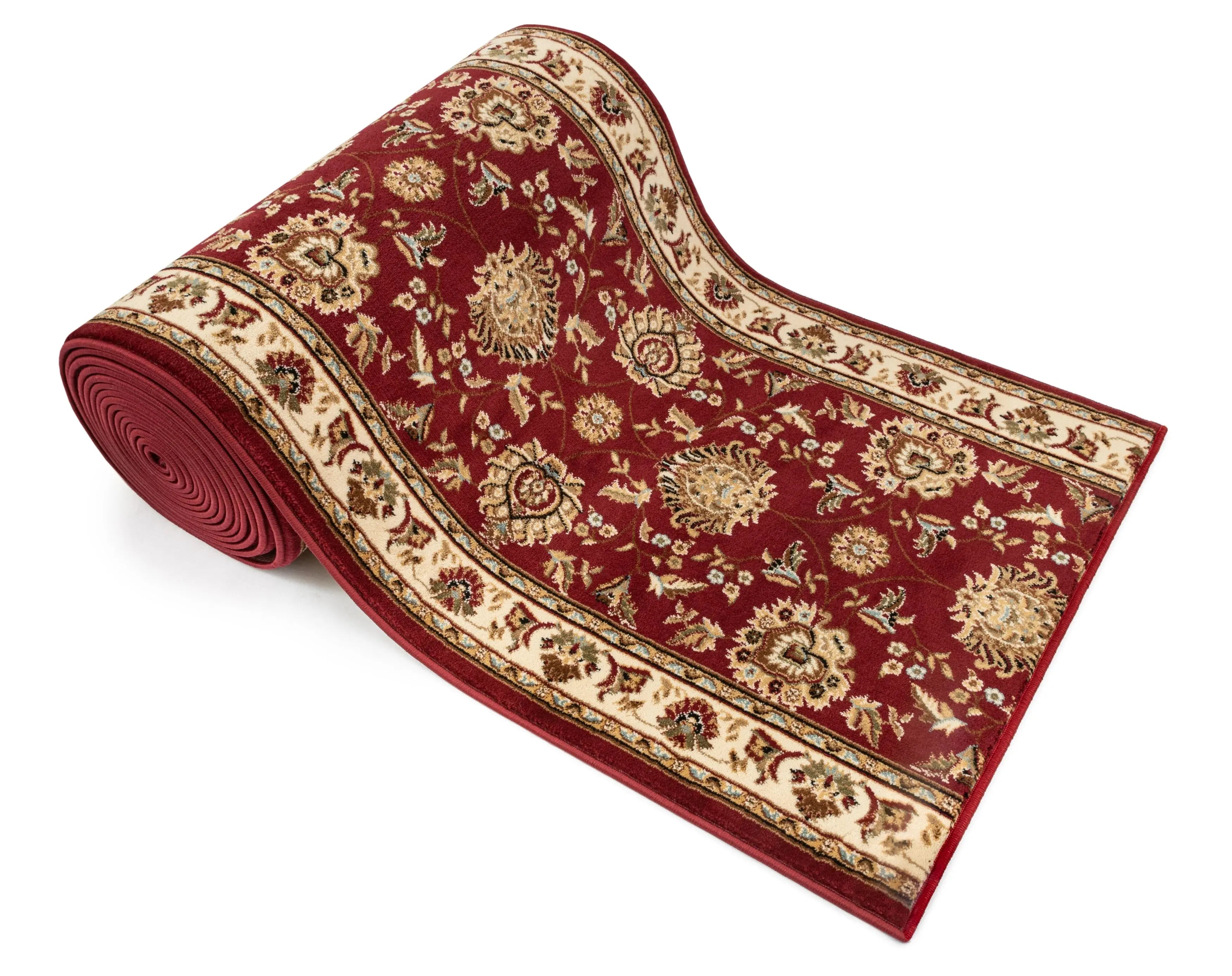 Abbasi Custom Size Runner Traditional Red Choose Your Width x Choose Your Length Hallway Runner Rug、mySite、gigharbornorthrealestate