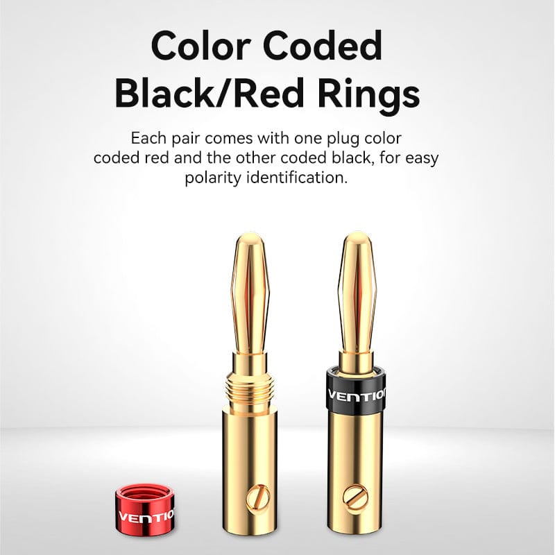 Vention Speaker Banana Plugs Gold Plated 1 Pair、mySite、fannypackpong