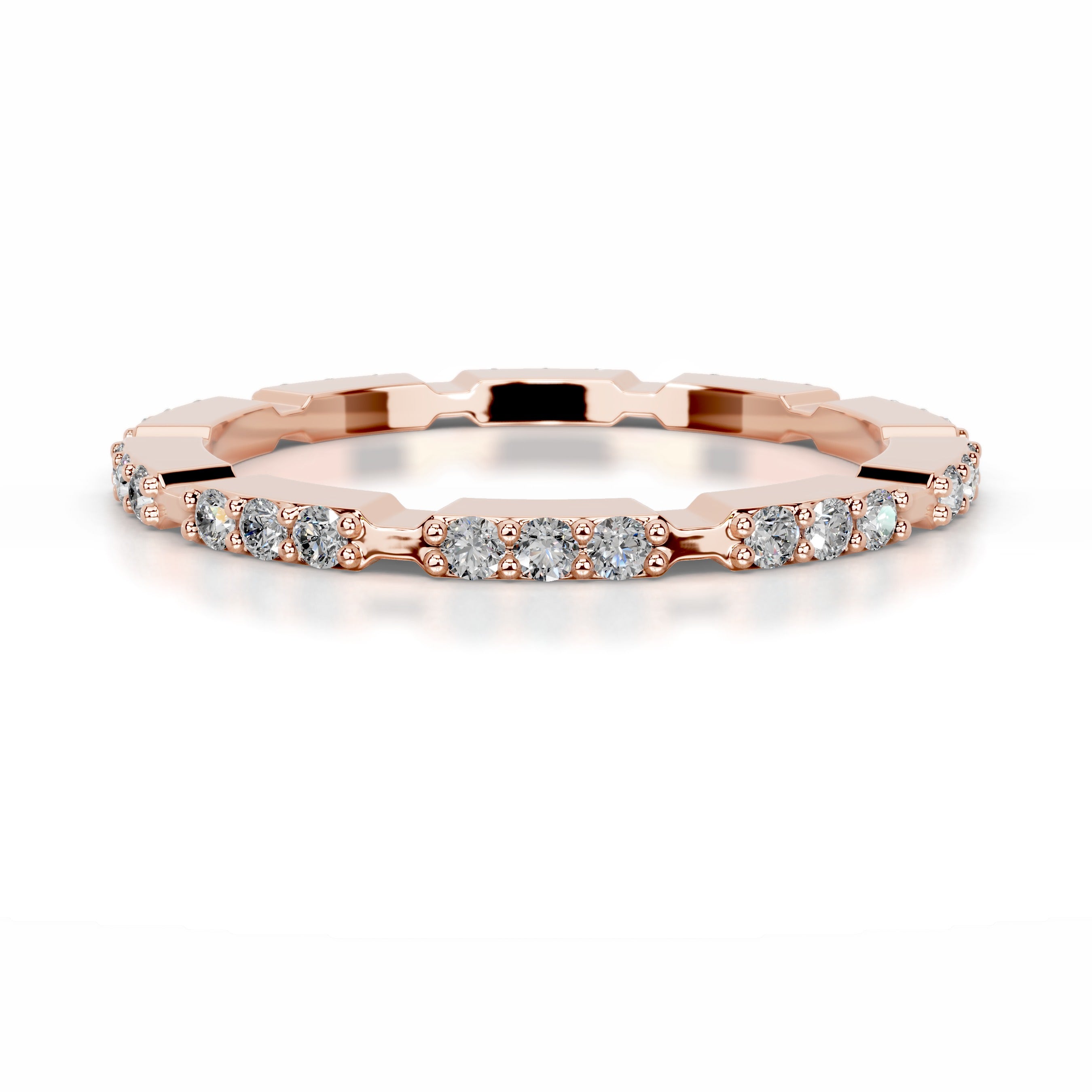 Octavia Diamond Wedding band - 14K Rose Gold、mySite、hinf8tx79