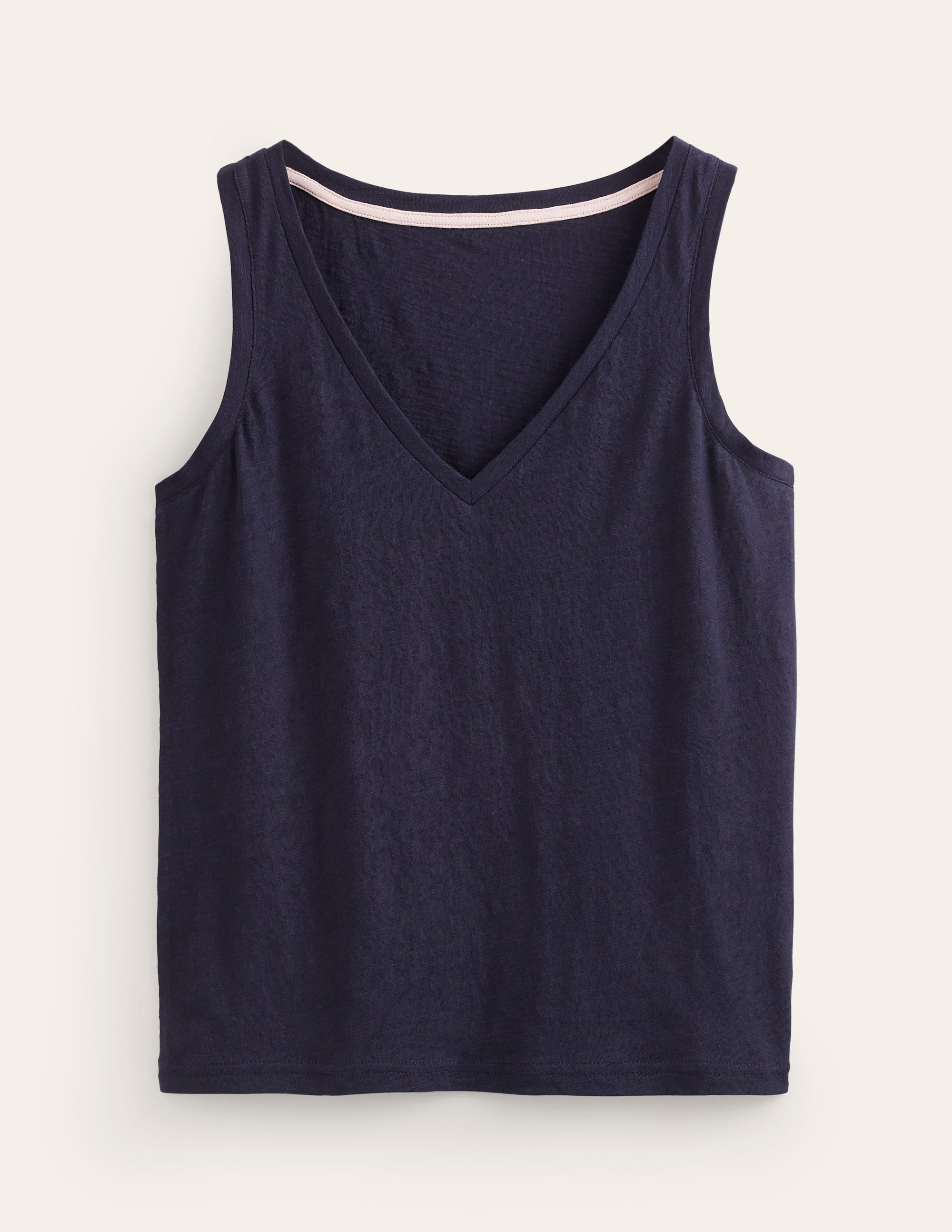  Regular V-Neck Slub Vest-Navy、mySite、ashleygrahame