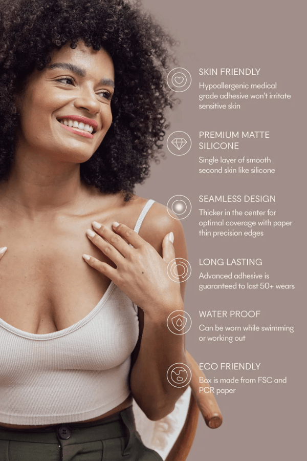 No Show Reusable Nipple Covers - Coffee、mySite、bengalsvssteelers