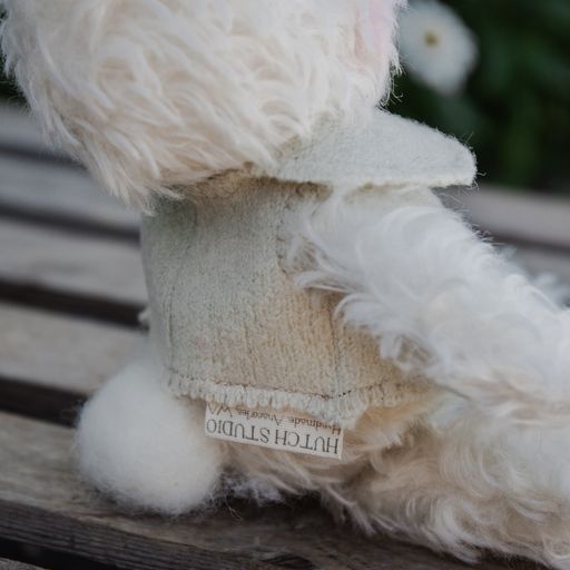 RETIRED - Hutch Studio Original - Hop Curly Top 1 - Hand-Crafted Mohair & Vintage Wool Bunny、mySite、g9winljtr