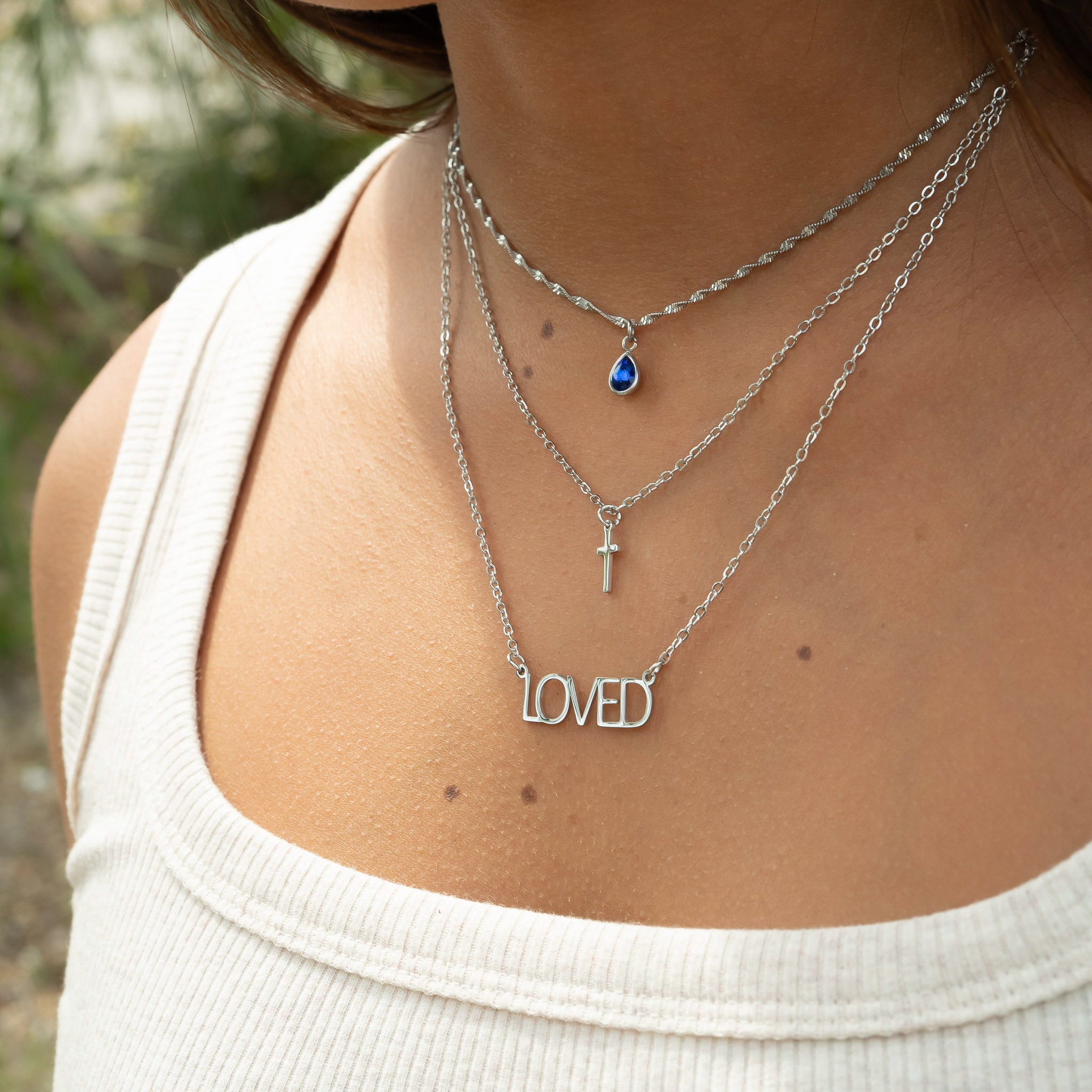 Stainless Steel Teardrop Birthstone Charm / PDL0264、mySite、dreamappss