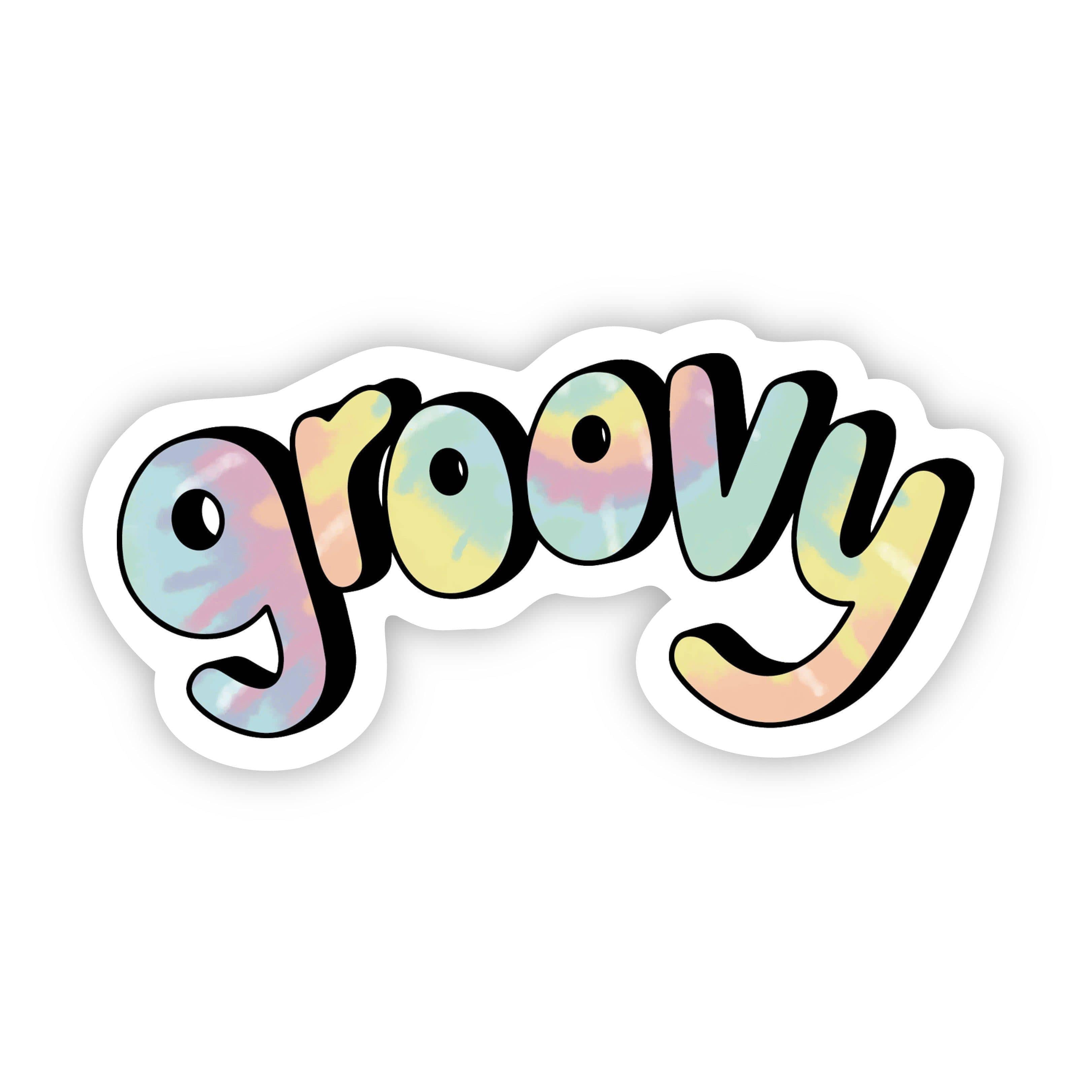  Groovy Tie Dye Aesthetic Sticker、mySite、elrpsem3k