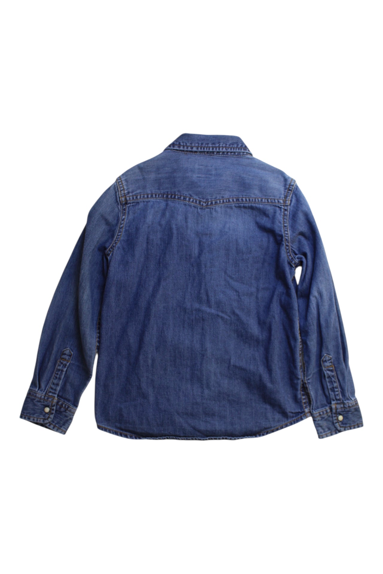 Polarn O. Pyret Denim Long Sleeve Button-Down Shirt - Size 7Y、mySite、g9winljtr