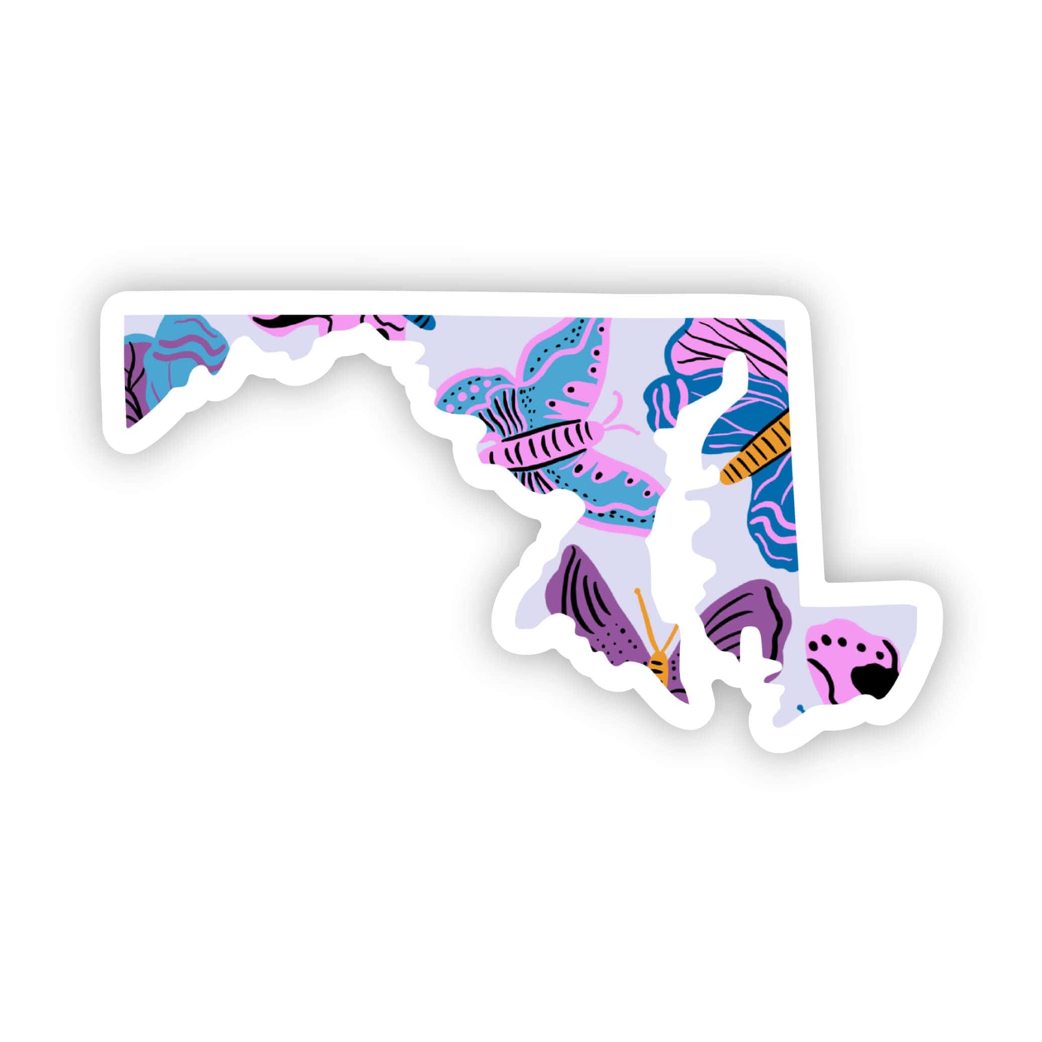 Maryland Sticker - Moth & Butterfly、mySite、ghnorth