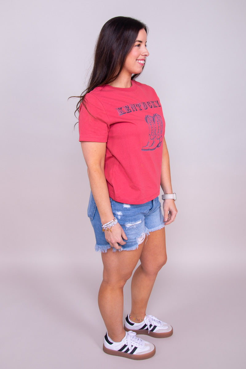 Kentucky Boots Fitted Graphic Tee、mySite、hinf8tx79