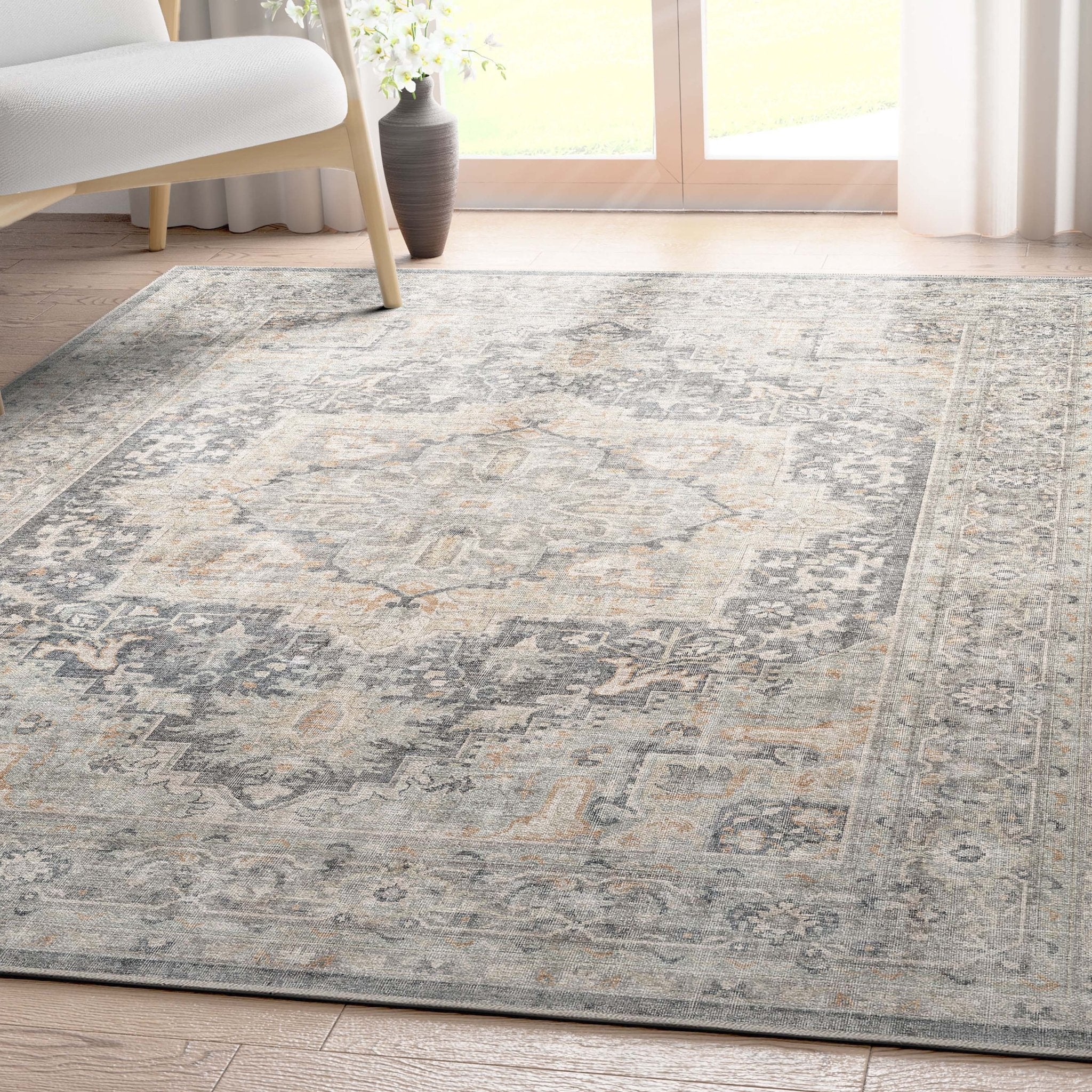 Tirana Vintage Medallion Oriental Flat-Weave Rug、mySite、gigharbornorthrealestate