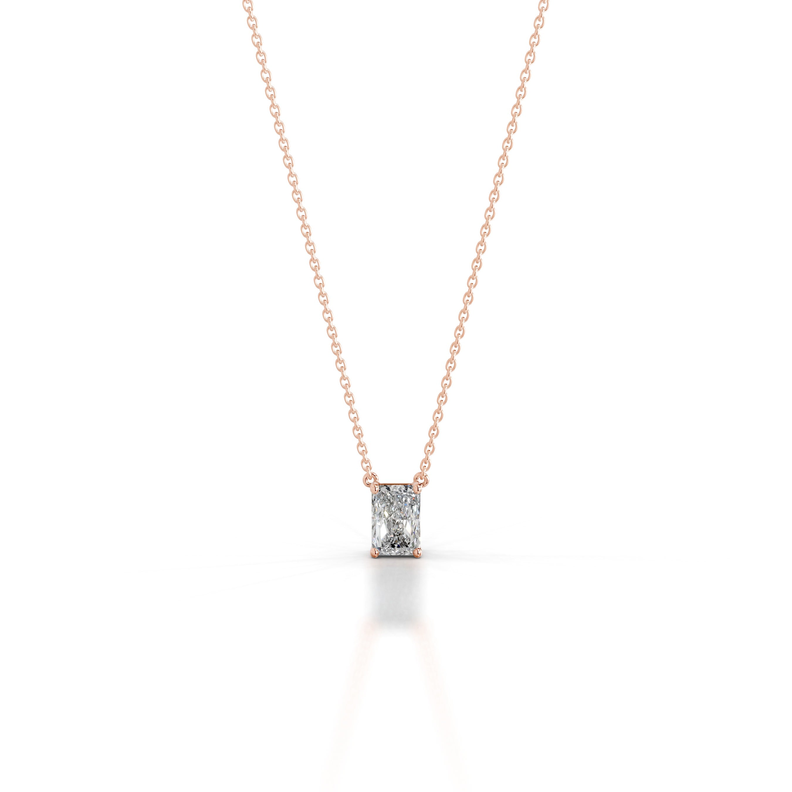 Mary Lab Grown Diamond Pendant - 14K Rose Gold、mySite、hinf8tx79