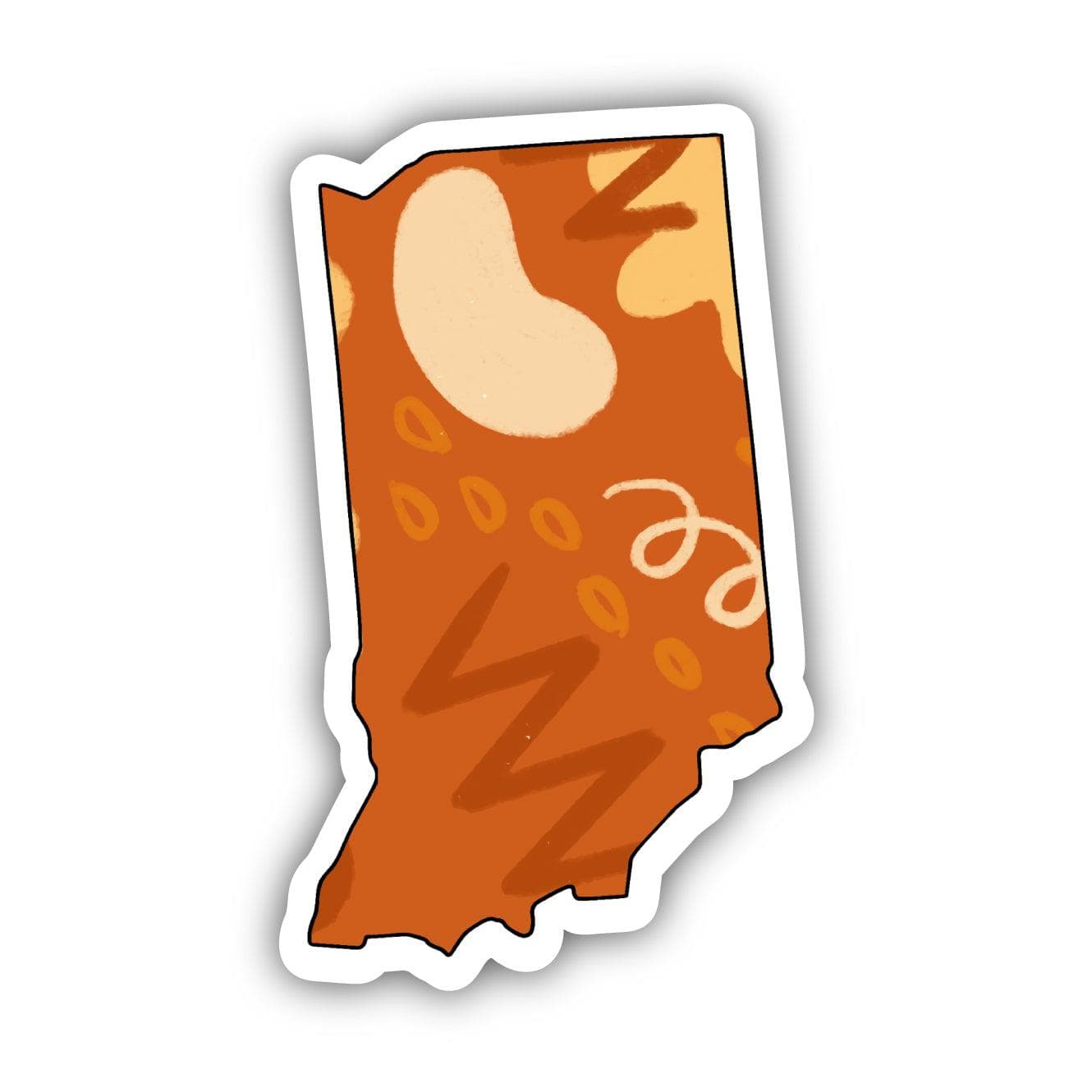  Indiana Orange Abstract Sticker、mySite、ghnorth