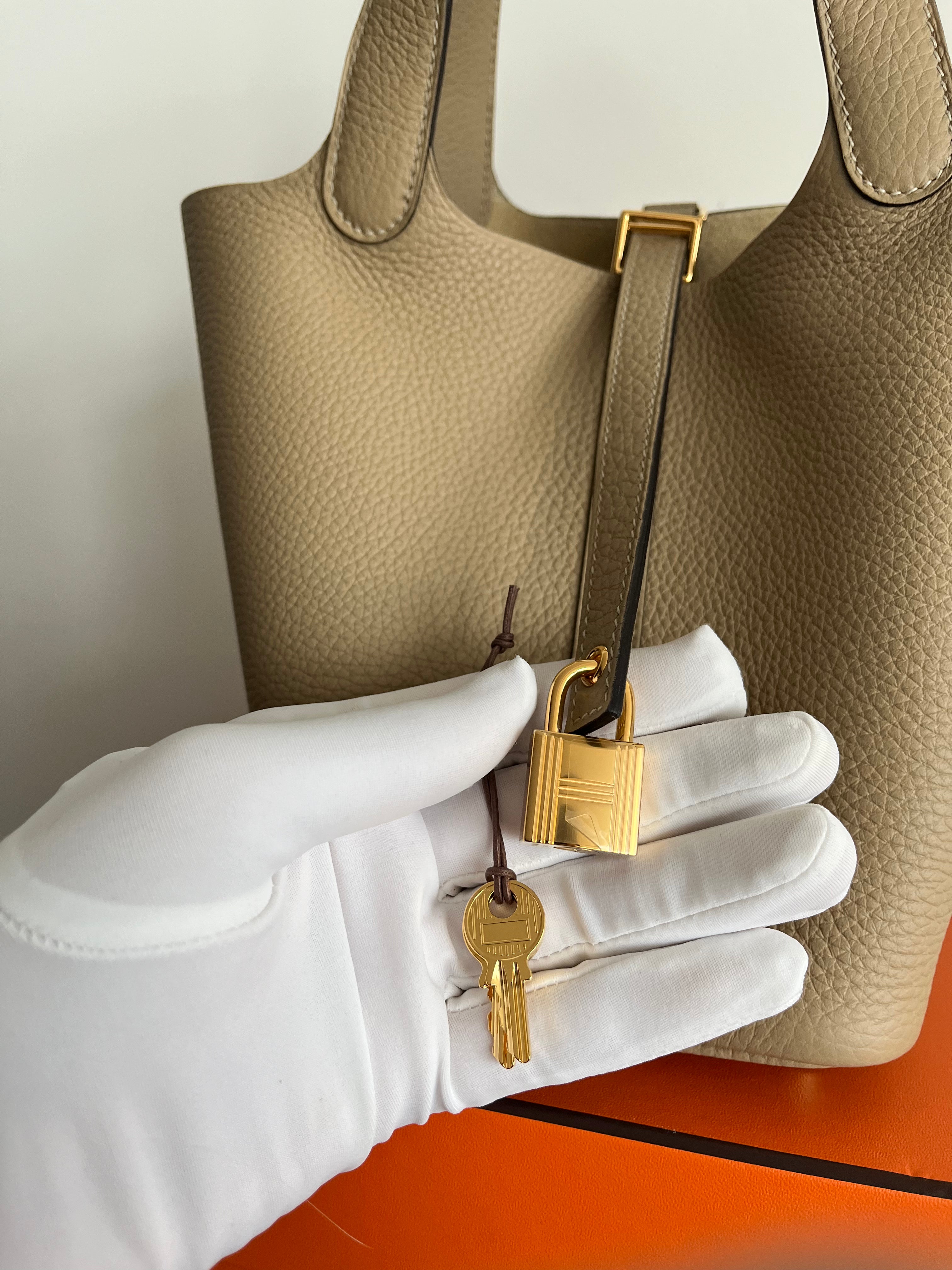 Hermès Picotin 18cm Trench Clemence GHW、mySite、garminoutage.com
