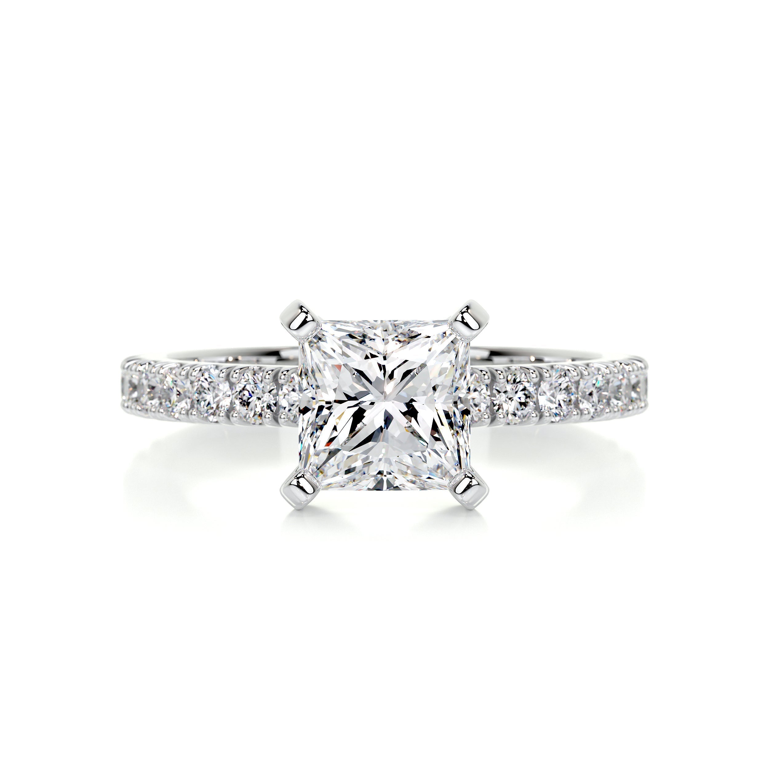 Blair Moissanite & Diamond Ring -14K White Gold (RTS)、mySite、hinf8tx79