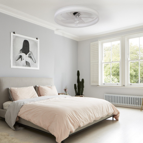 Ceiling Fans with Lights Dimmable LED Embedded installation of thin modern ceiling fans(Rose Gold)、、eastwooduniform