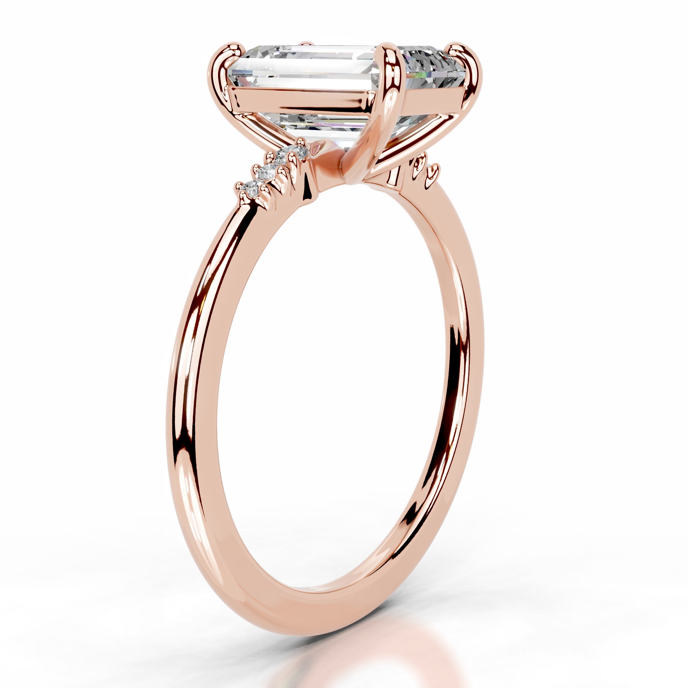 Hope Moissanite & Diamonds Ring - 14K Rose Gold、mySite、hinf8tx79