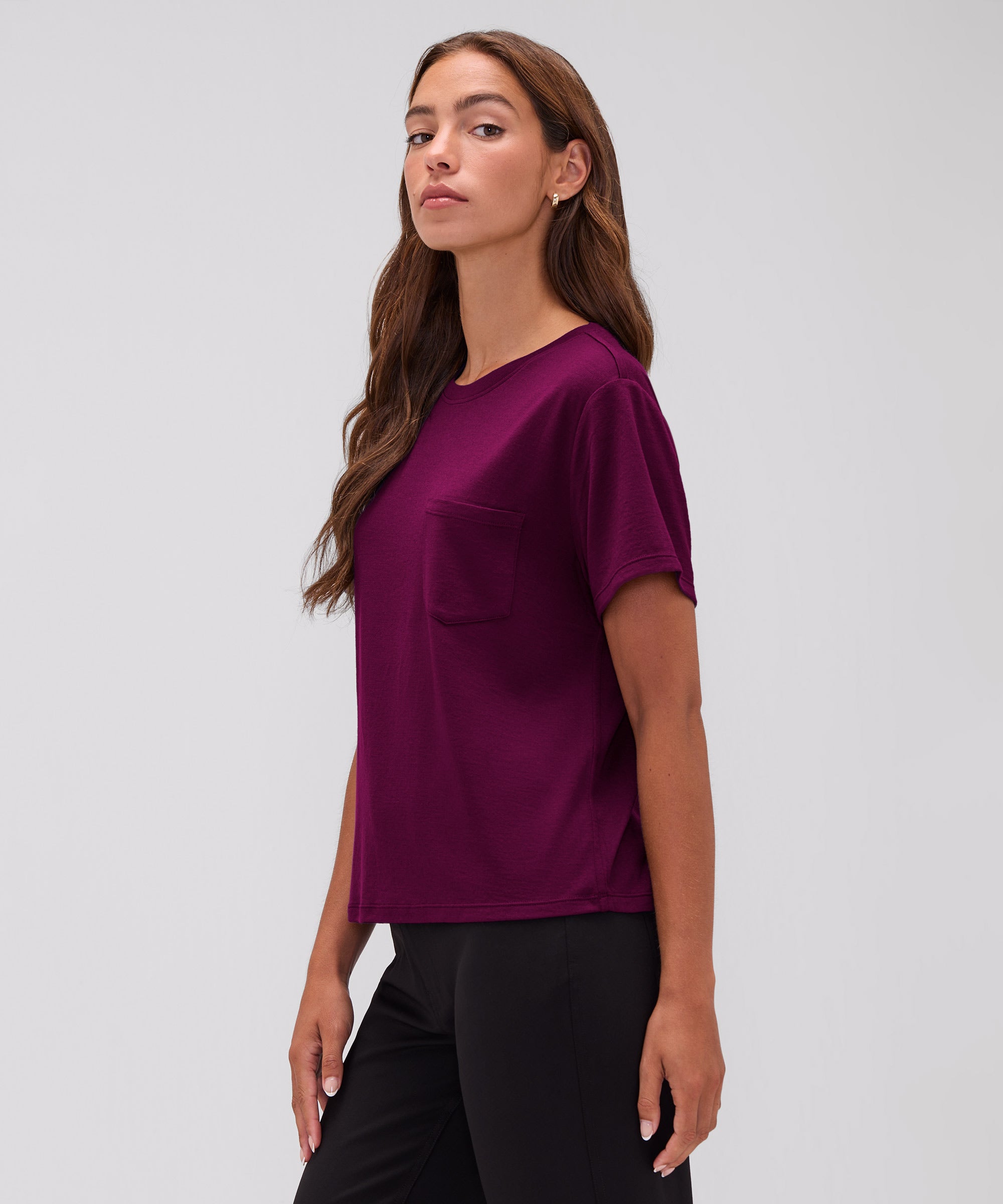 Women's Merino Boxy Pocket Tee、mySite、noshort