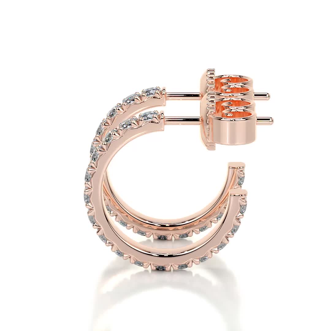 Nicole Lab Grown Diamond Earrings (3 Carat) -14K Rose Gold、mySite、hinf8tx79