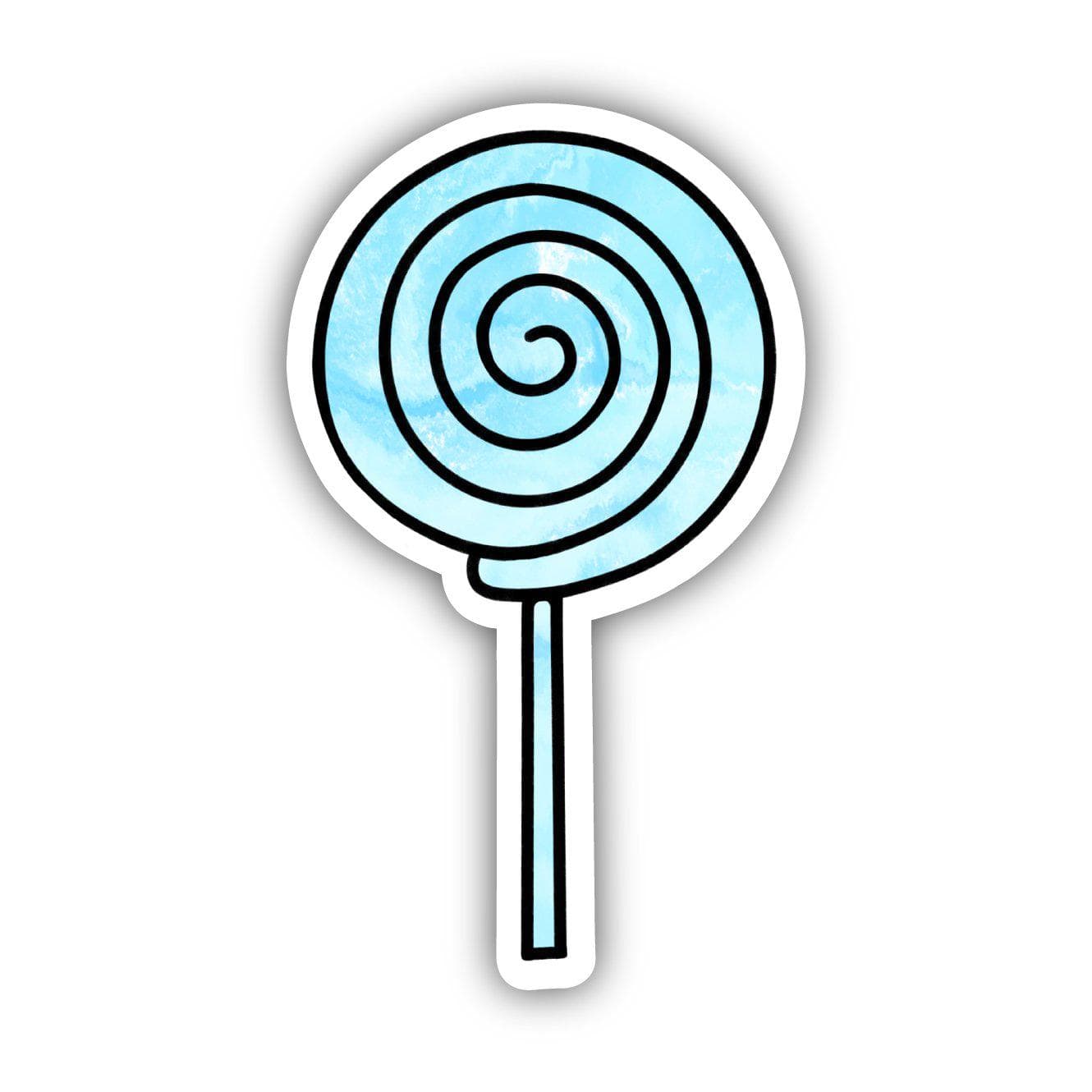  Blue Tie Dye Spiral Sucker Aesthetic Sticker、mySite、elrpsem3k