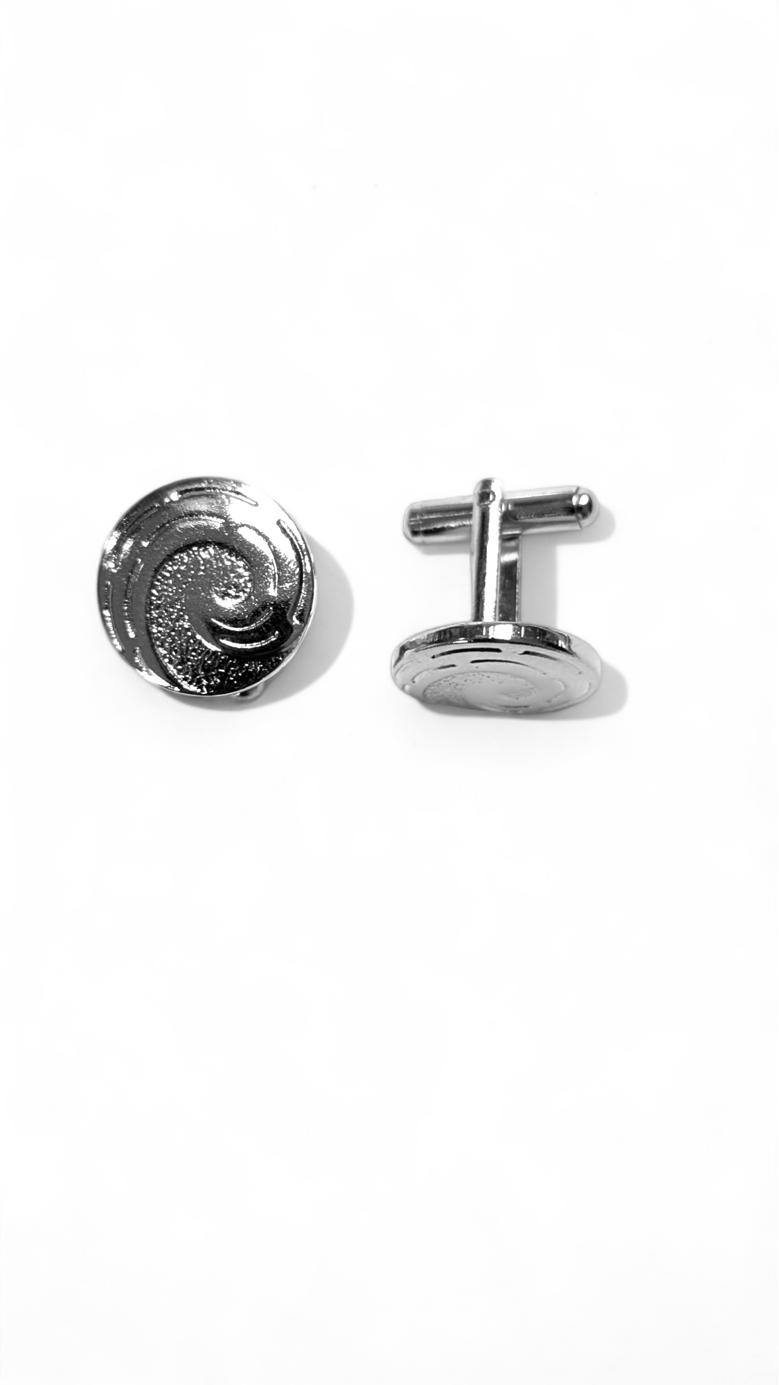 Dupsie's Nkosi Silver Circular Cufflinks DPJSCC53、mySite、solidvoid