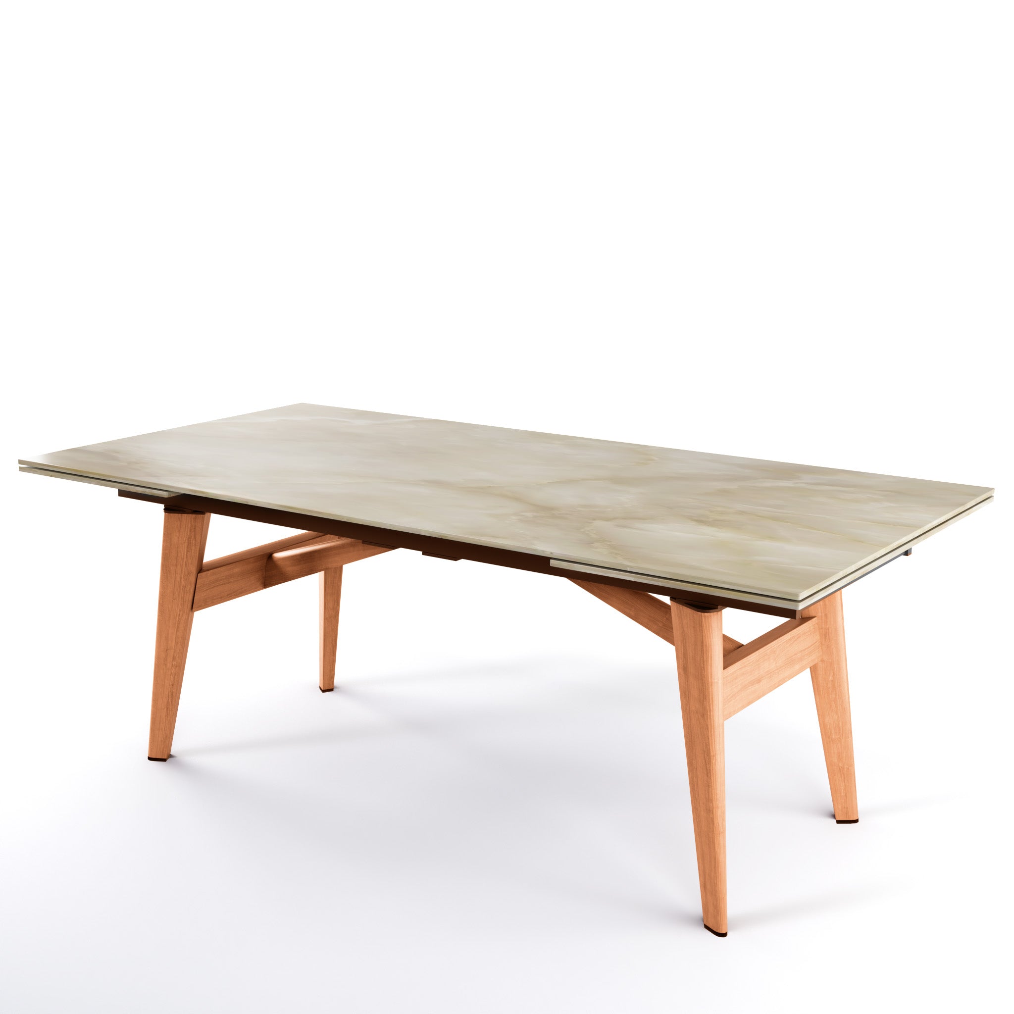  Abrey Dining Table Extendable with Marble and Wood Finish Options、mySite、sugarbowlscore