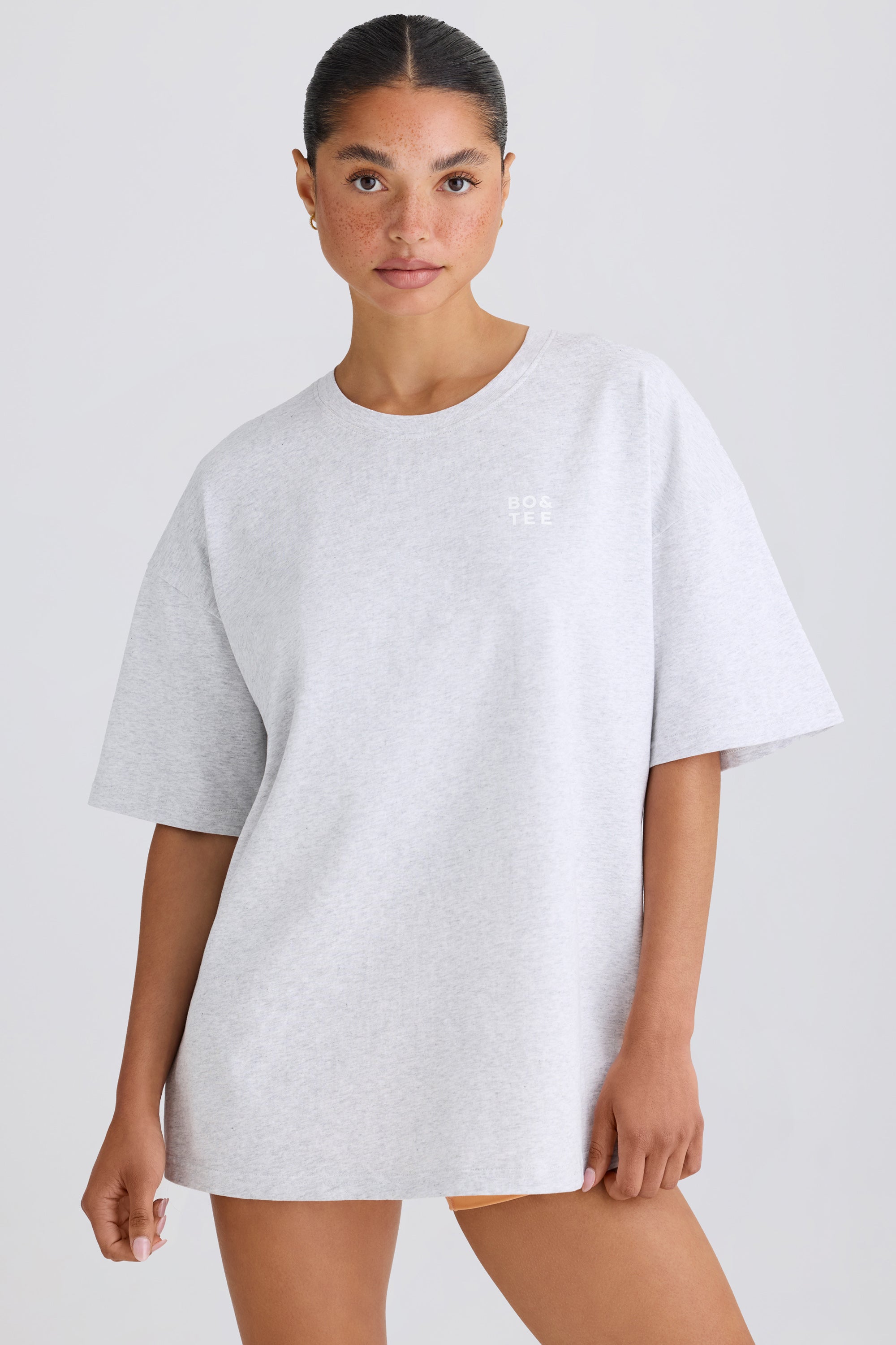 Oversized T-Shirt in Grey Marl、mySite、solidvoid