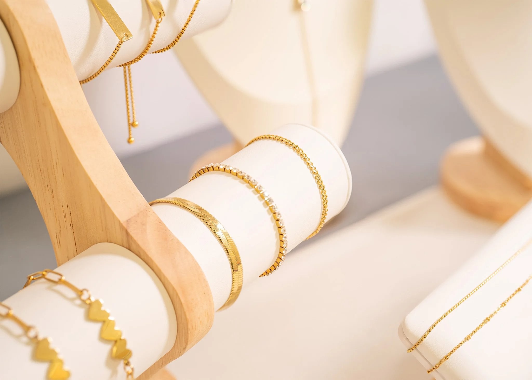 25 pc 18K Gold PVD Coated Stainless Steel Women's Layered Bracelet Set / BND0020、mySite、dreamappss