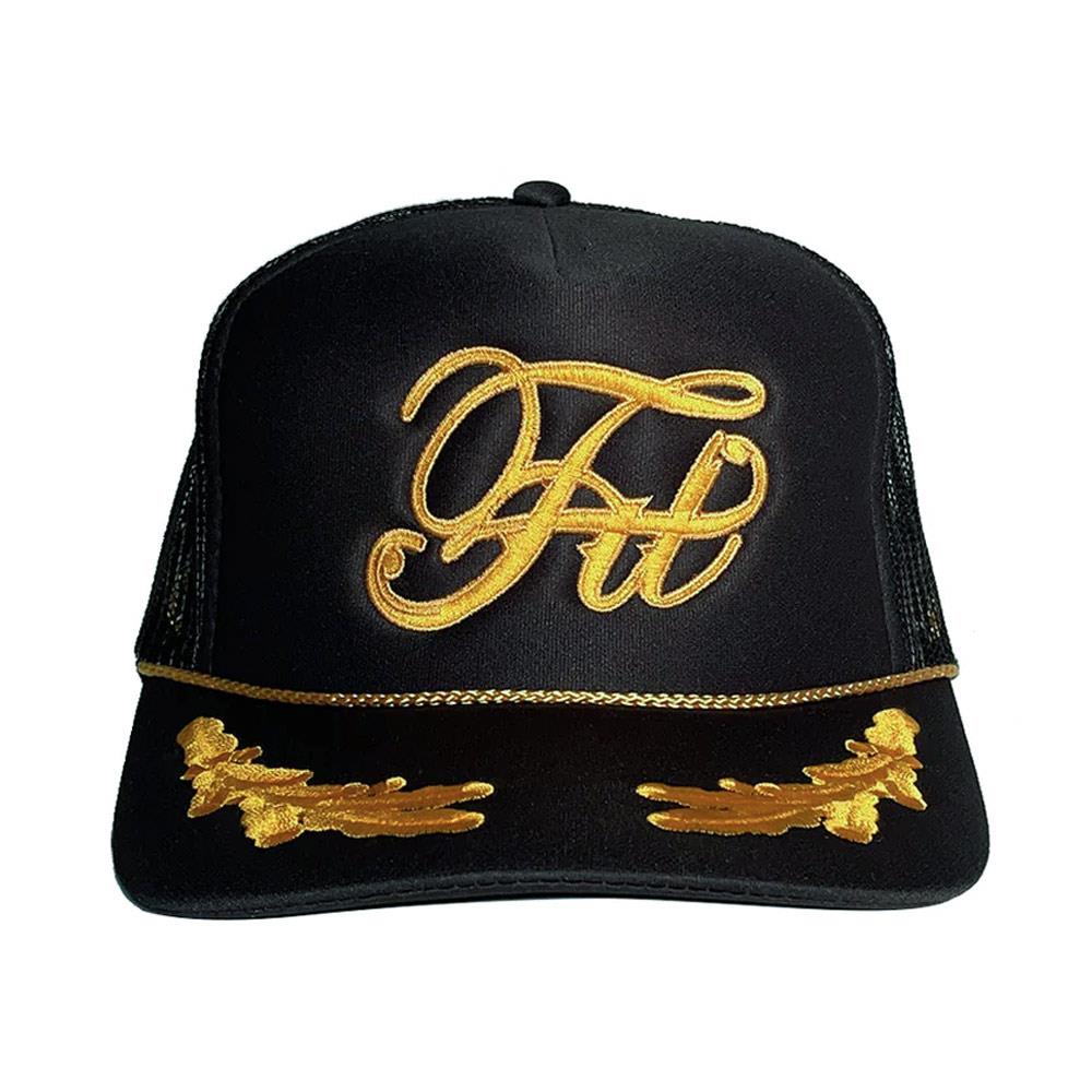  Fit High Crown Captains Trucker Hat - Black、mySite、merchandisen
