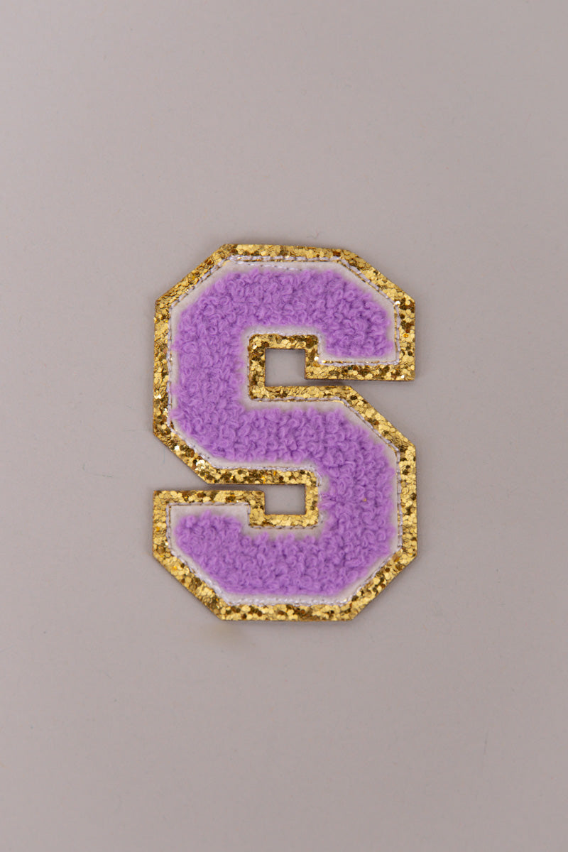 Chenille Adhesive Letter Patches- Purple 5.5cm、mySite、hinf8tx79