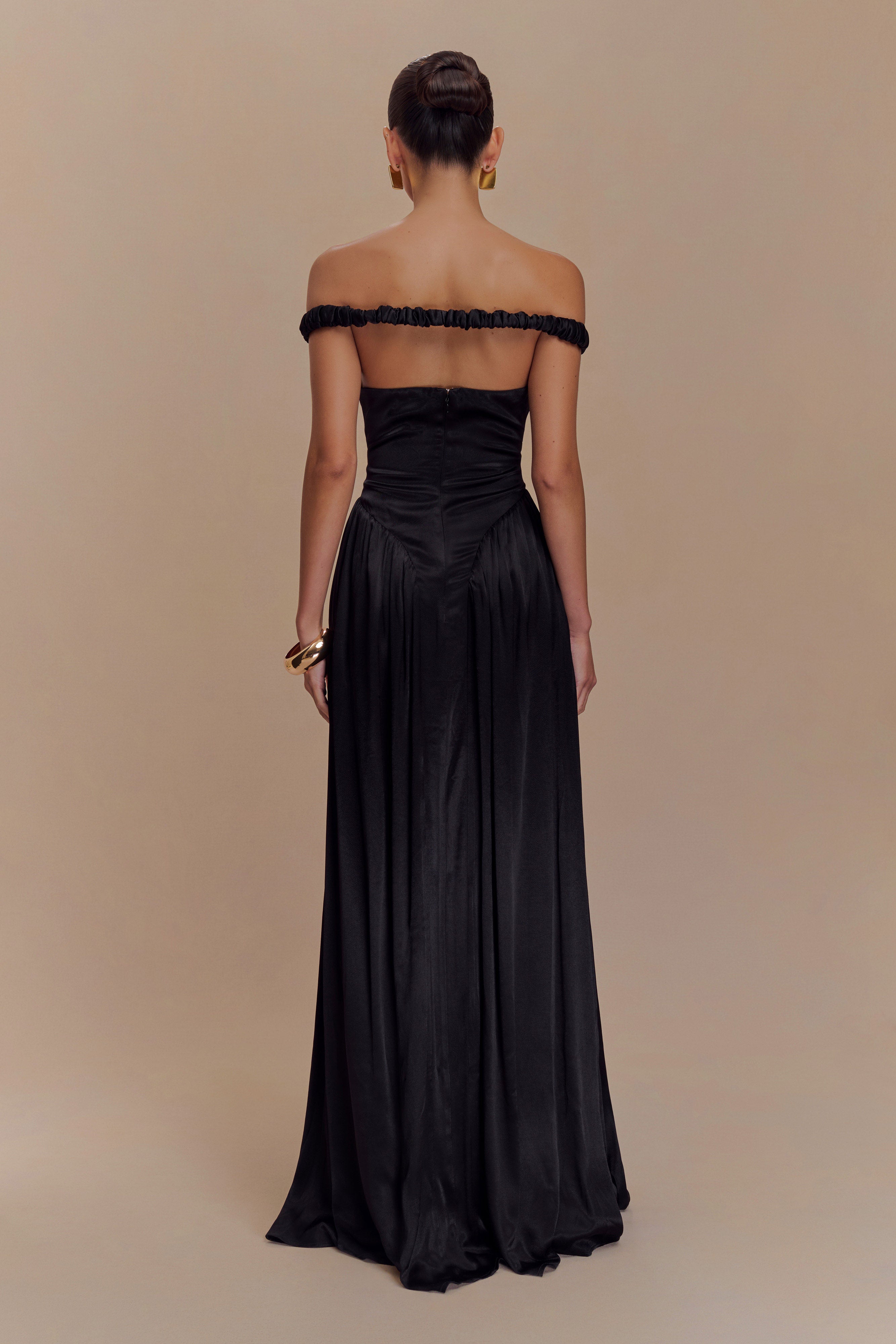 Coco Dropped Waist Maxi Dress - Black、mySite、solidvoid
