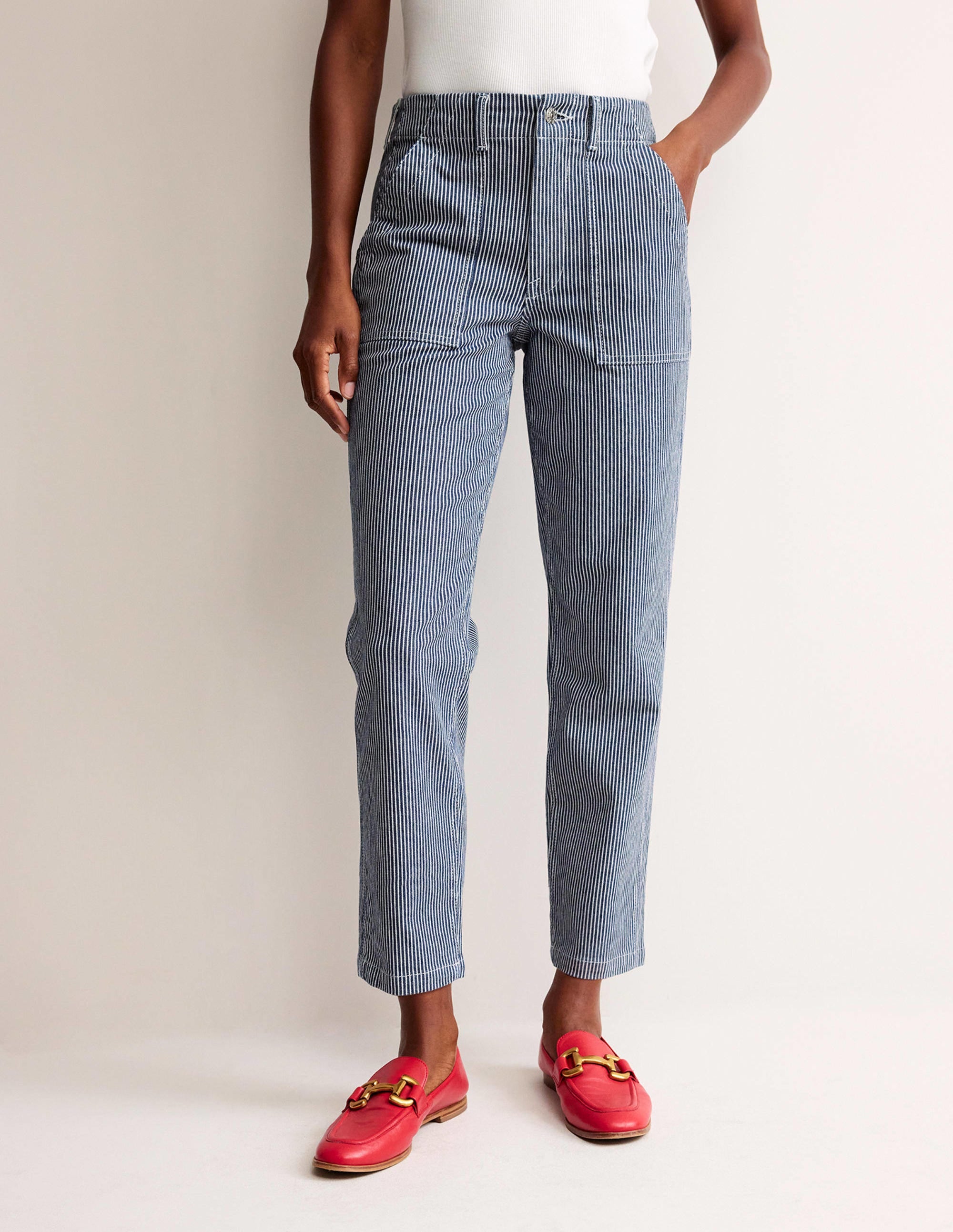  Kensington Casual Trousers-Stripe、mySite、ashleygrahame