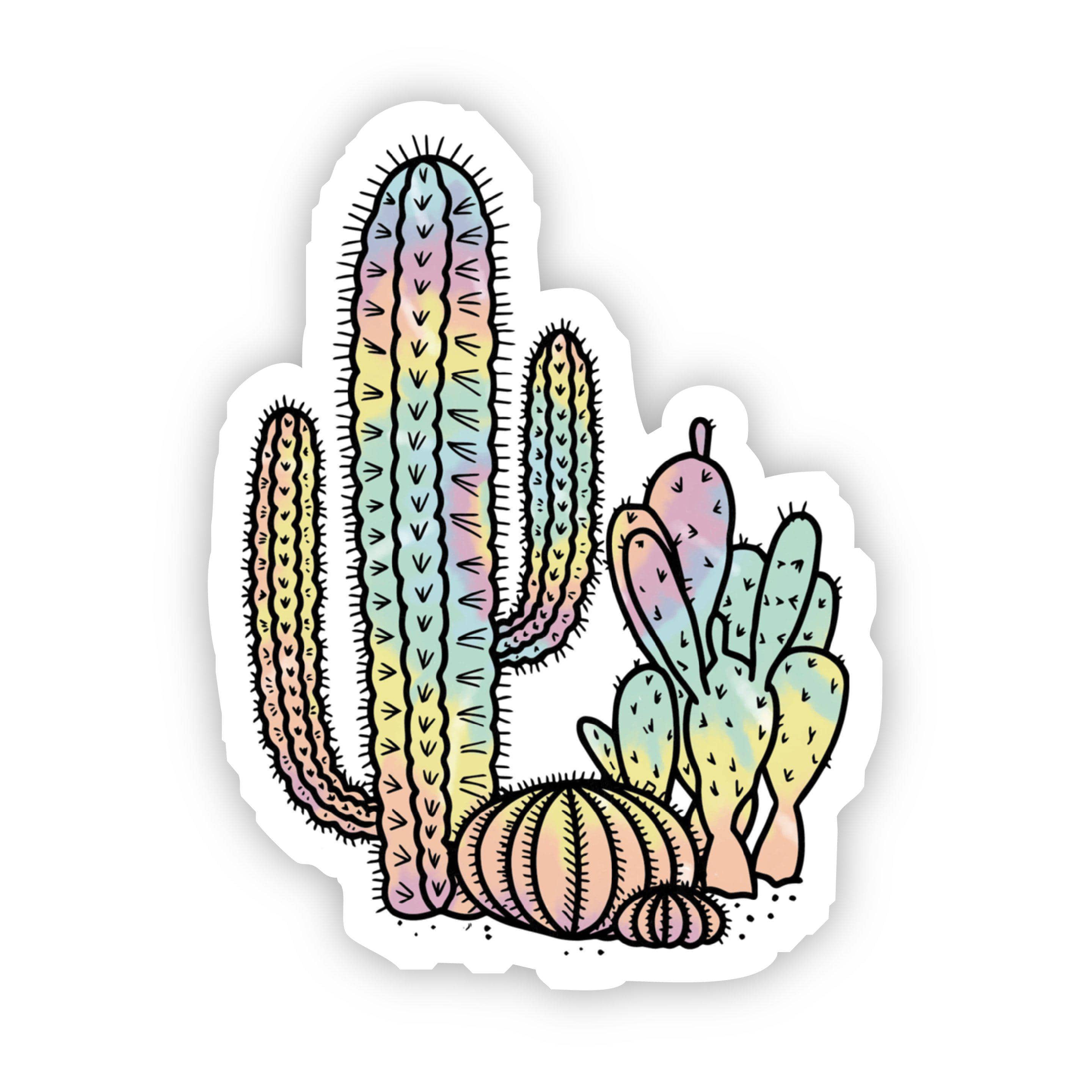  Tie Dye Cacti Sticker、mySite、elrpsem3k