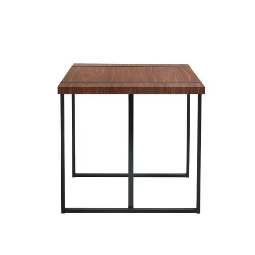 Rustic Industrial Rectangular Wood Dining Table For 4-6 Person, With 1.5" Thick Engineered Wood color Tabletop and Black Metal Legs,Desk For Kitchen Dining Living Room, 55.1" x 31.4"x 29.9"1529W115172、、casual