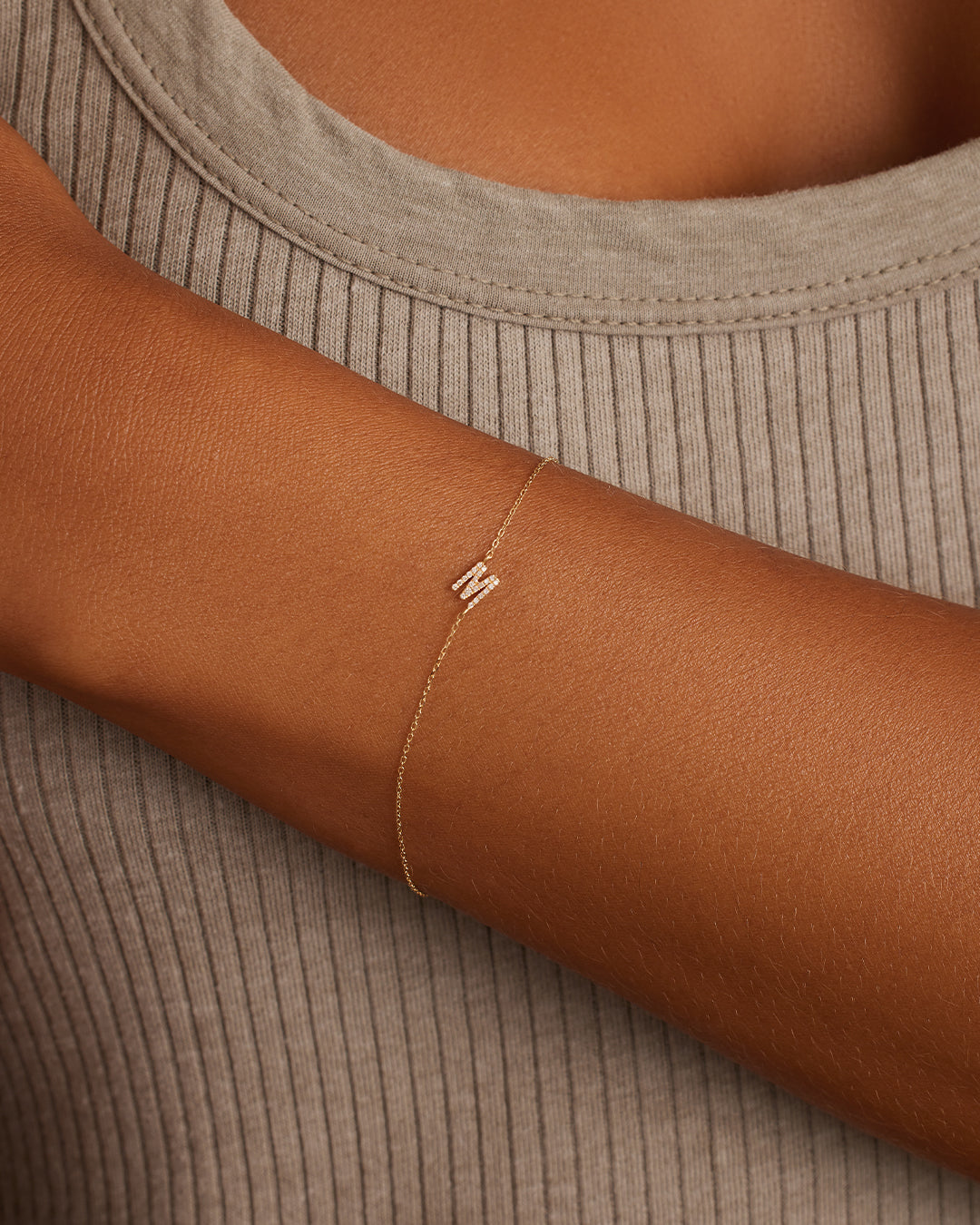 Diamond Pavé Alphabet Bracelet、mySite、hinf8tx79