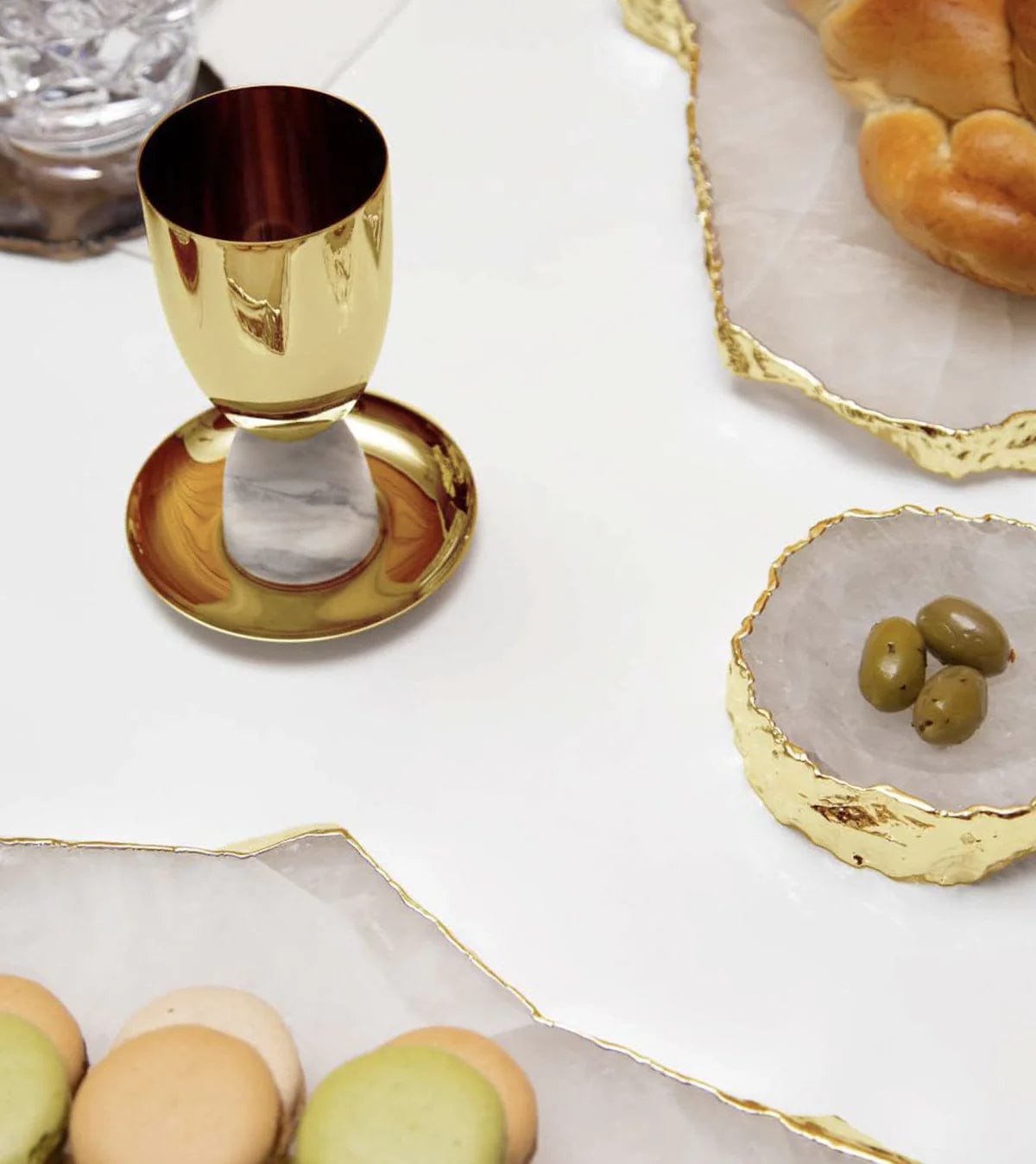 Coluna Marble Kiddush Cup by Anna New York - Gold、mySite、topwebapps