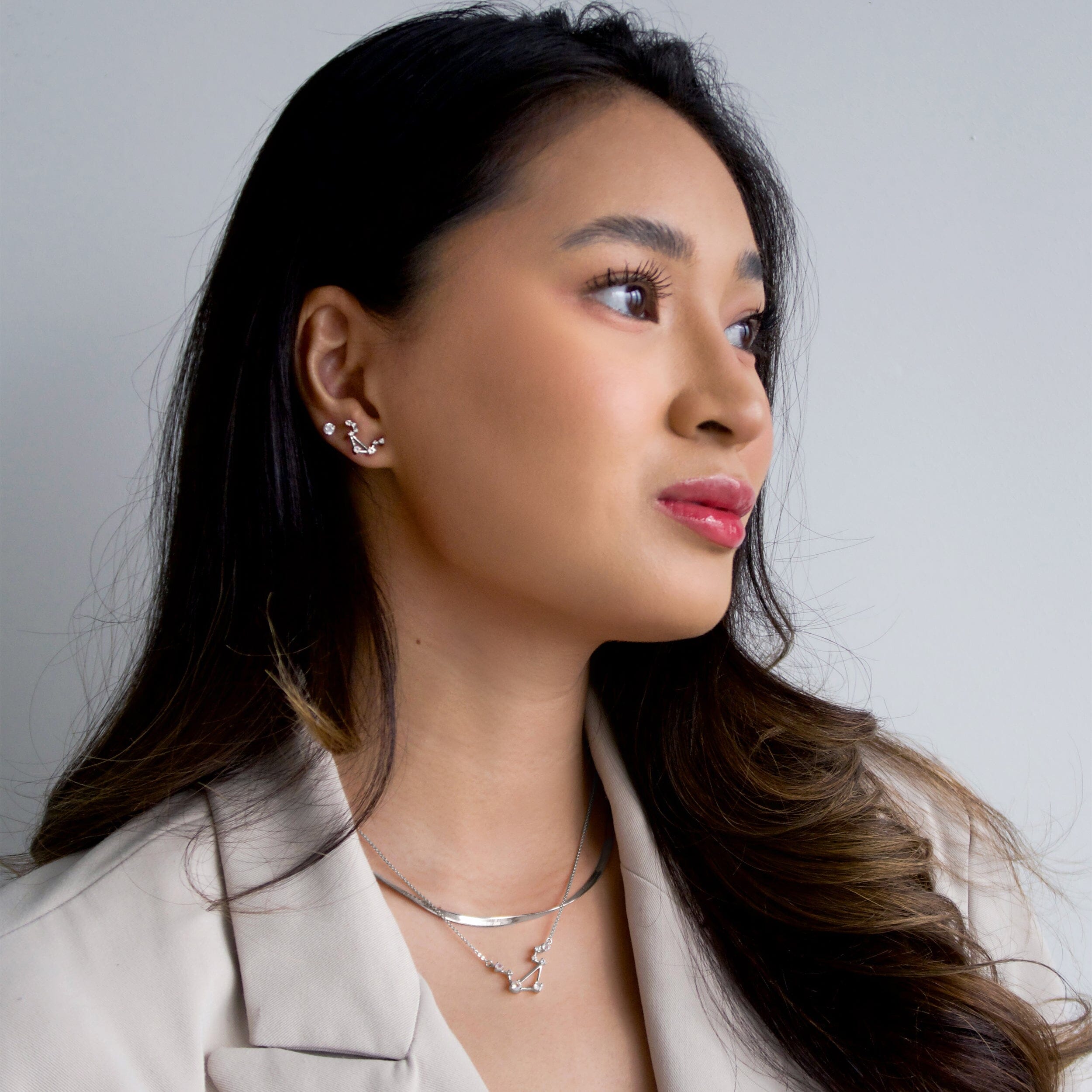 Moonstone Diamond Necklace - Libra Zodiac Constellation、mySite、hinf8tx79