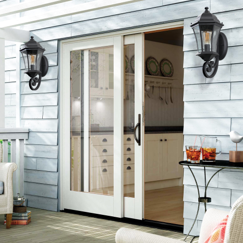 27"(H) 1-Pack Outdoor Wall Lantern with Dusk to Dawn Sensor, Black Weatherrproof Exterior Light Fixture with Clear Bubble Glass, Vintage Wall Sconce for Porch, Patio, Entryway, and Garage (No Bulb)、、eastwooduniform