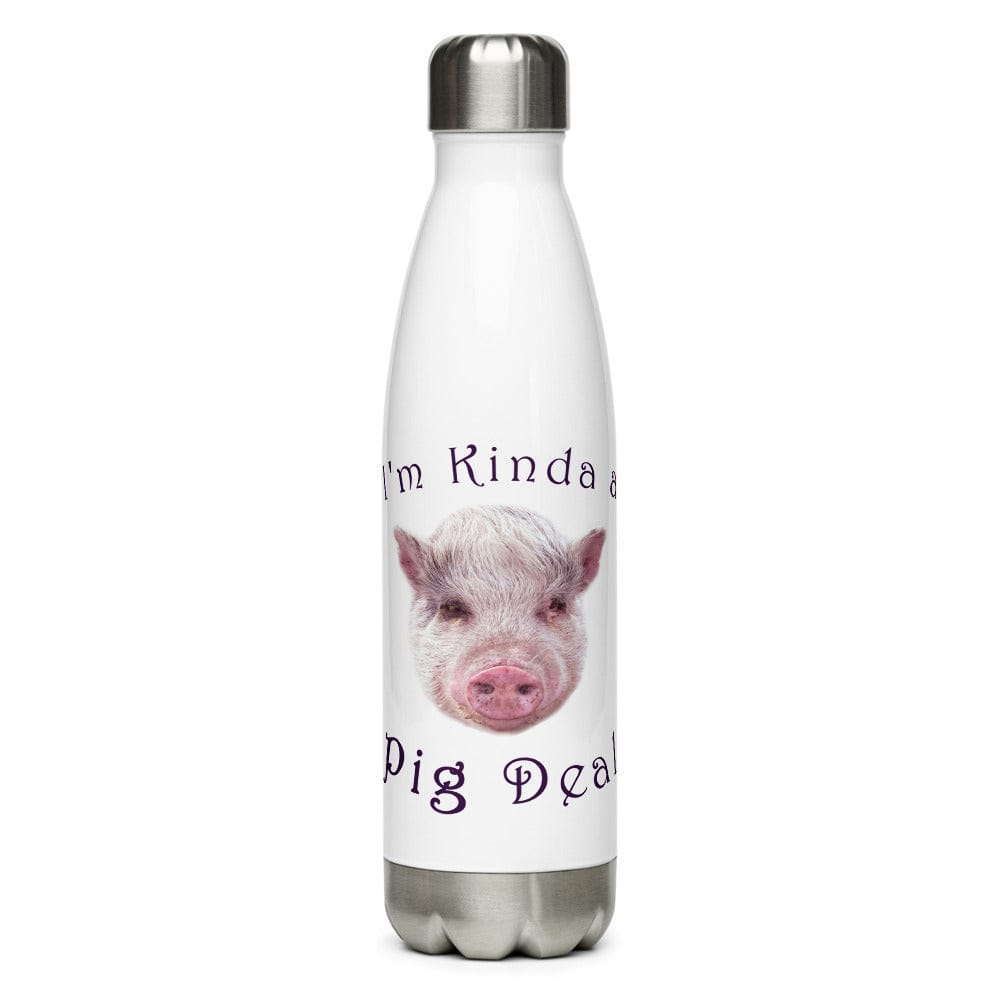 I'm Kinda a Pig Deal Cute Piggy Lover Stainless Steel Water Bottle、mySite、g9winljtr