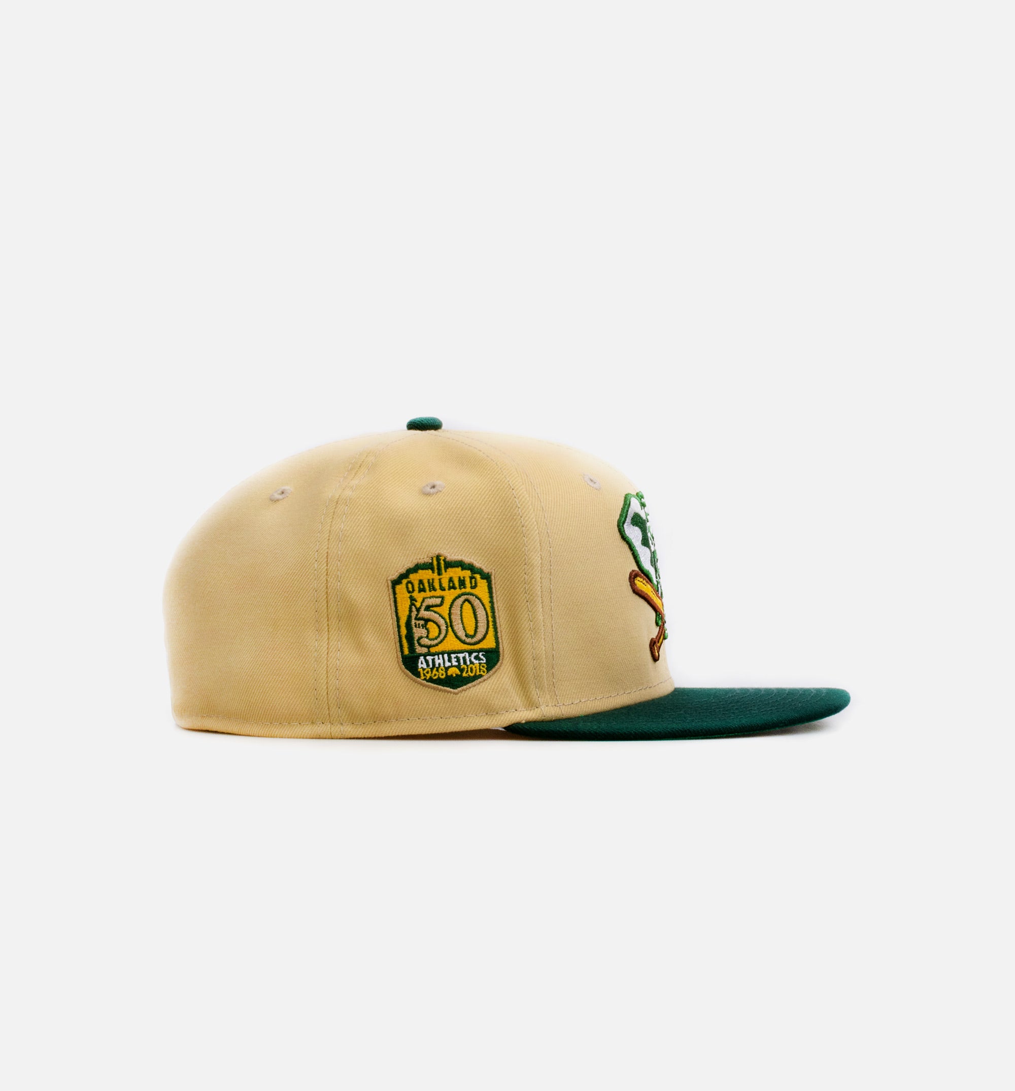 Oakland A's Gold Dome 59Fifty Mens Fitted Hat - Gold/Green、mySite、dreamappss